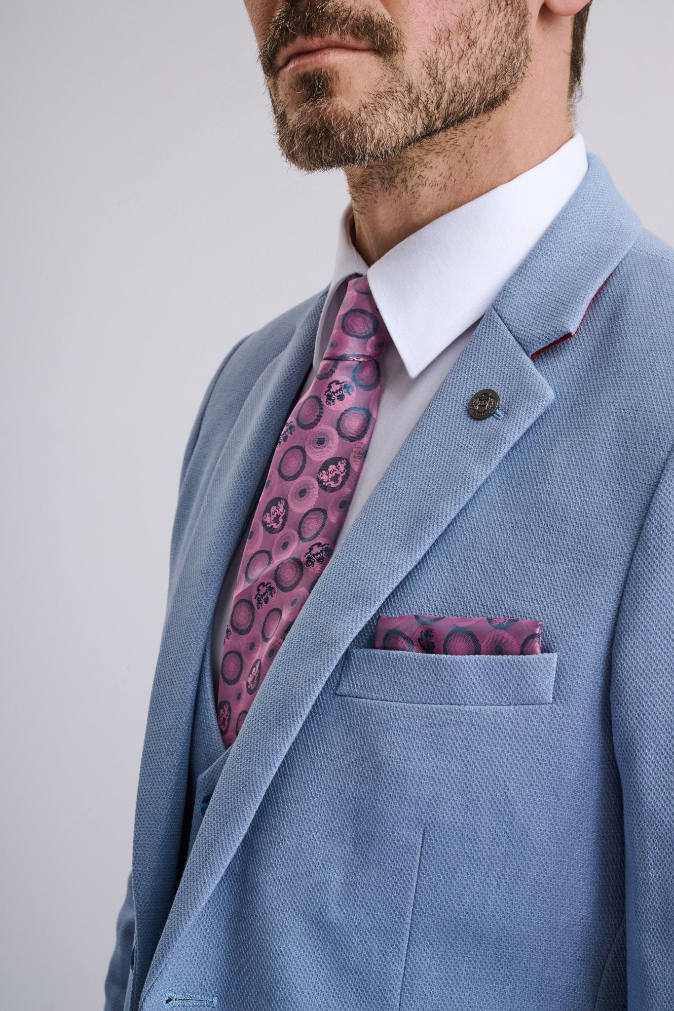 HM5 - Sky Blue Three Piece Suit - Image 5