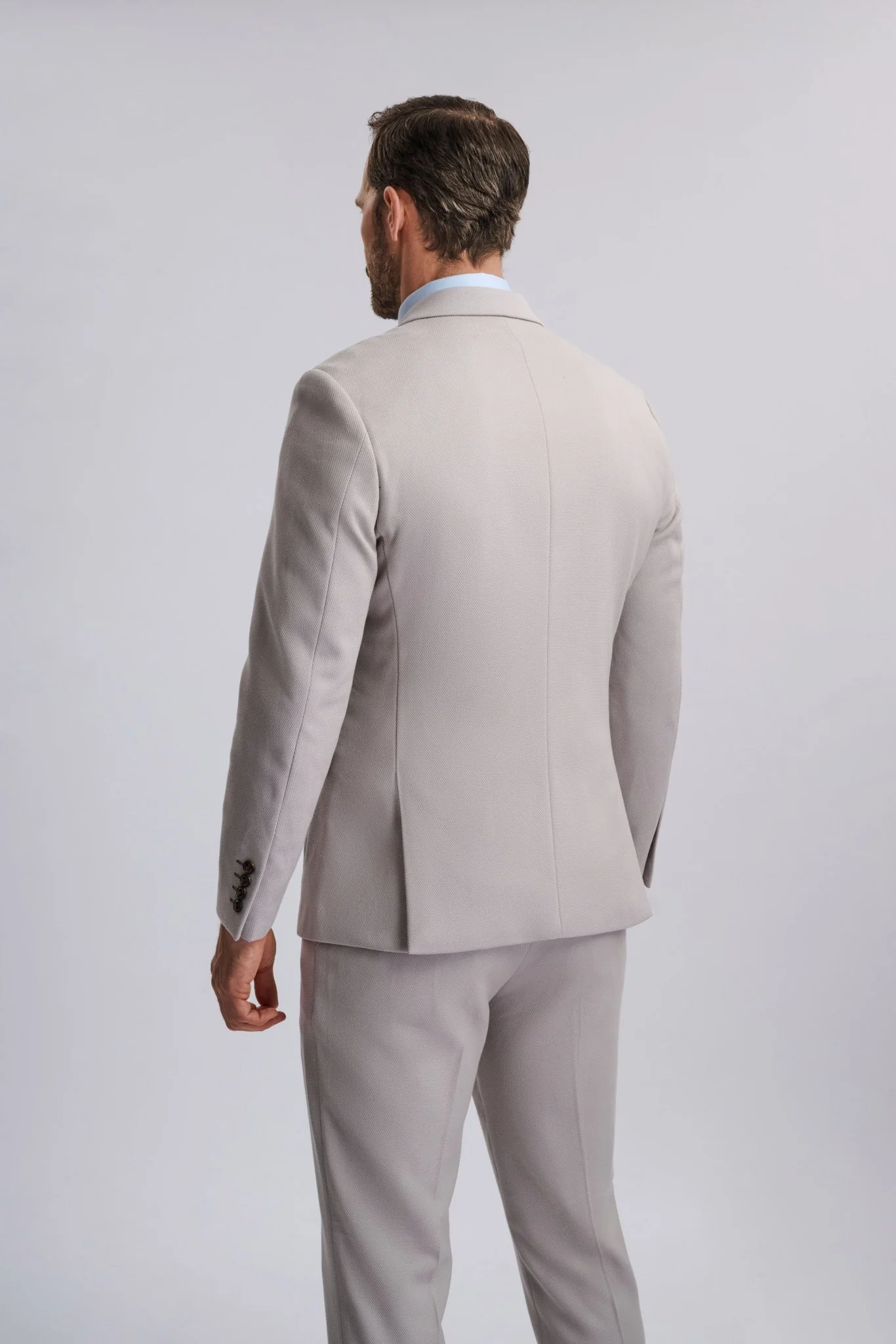 HM5 - Stone Double-Breasted Two Piece Suit - Image 8