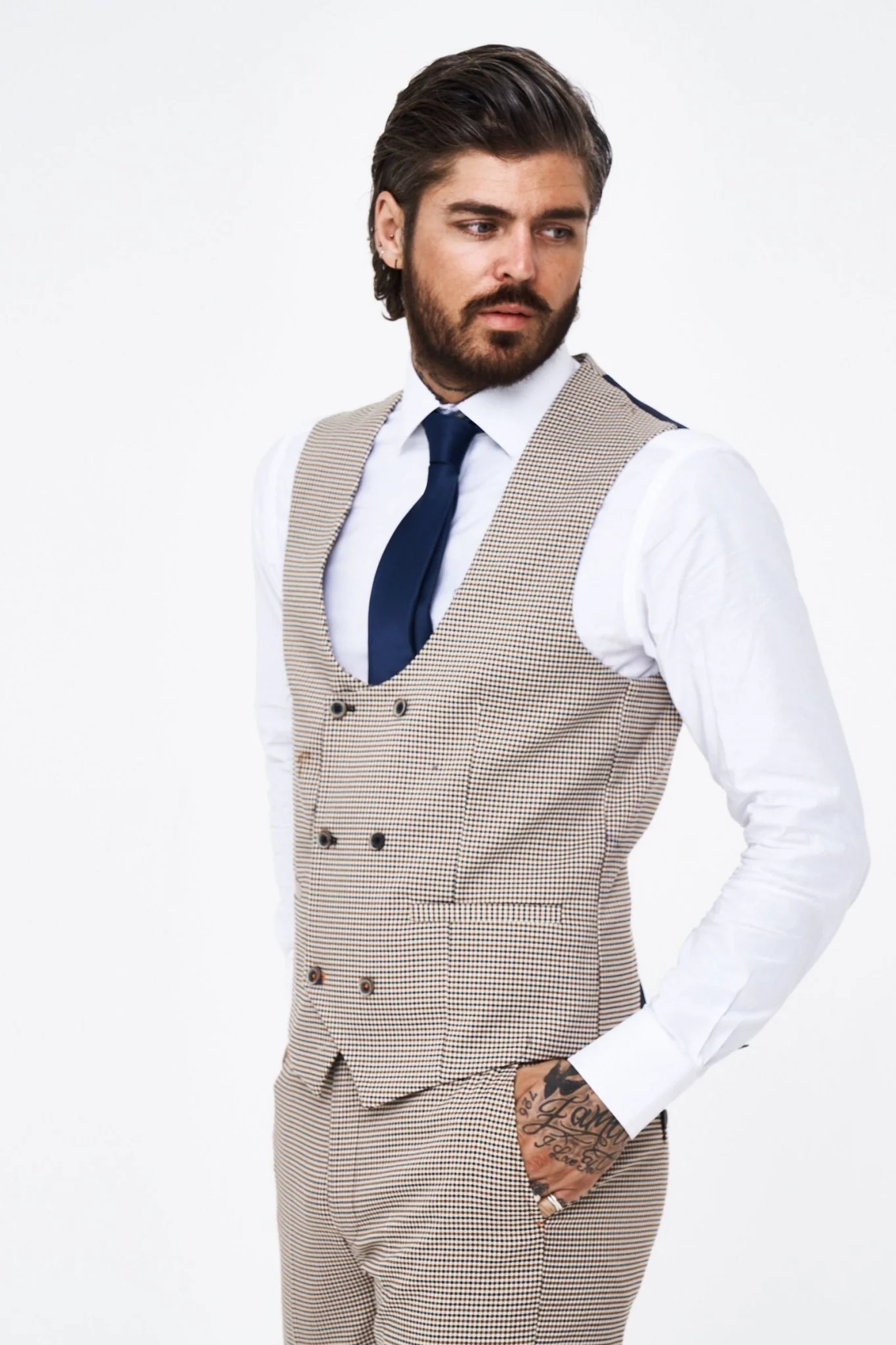 House of Cavani Elwood Houndstooth 3pcs suit - Image 6