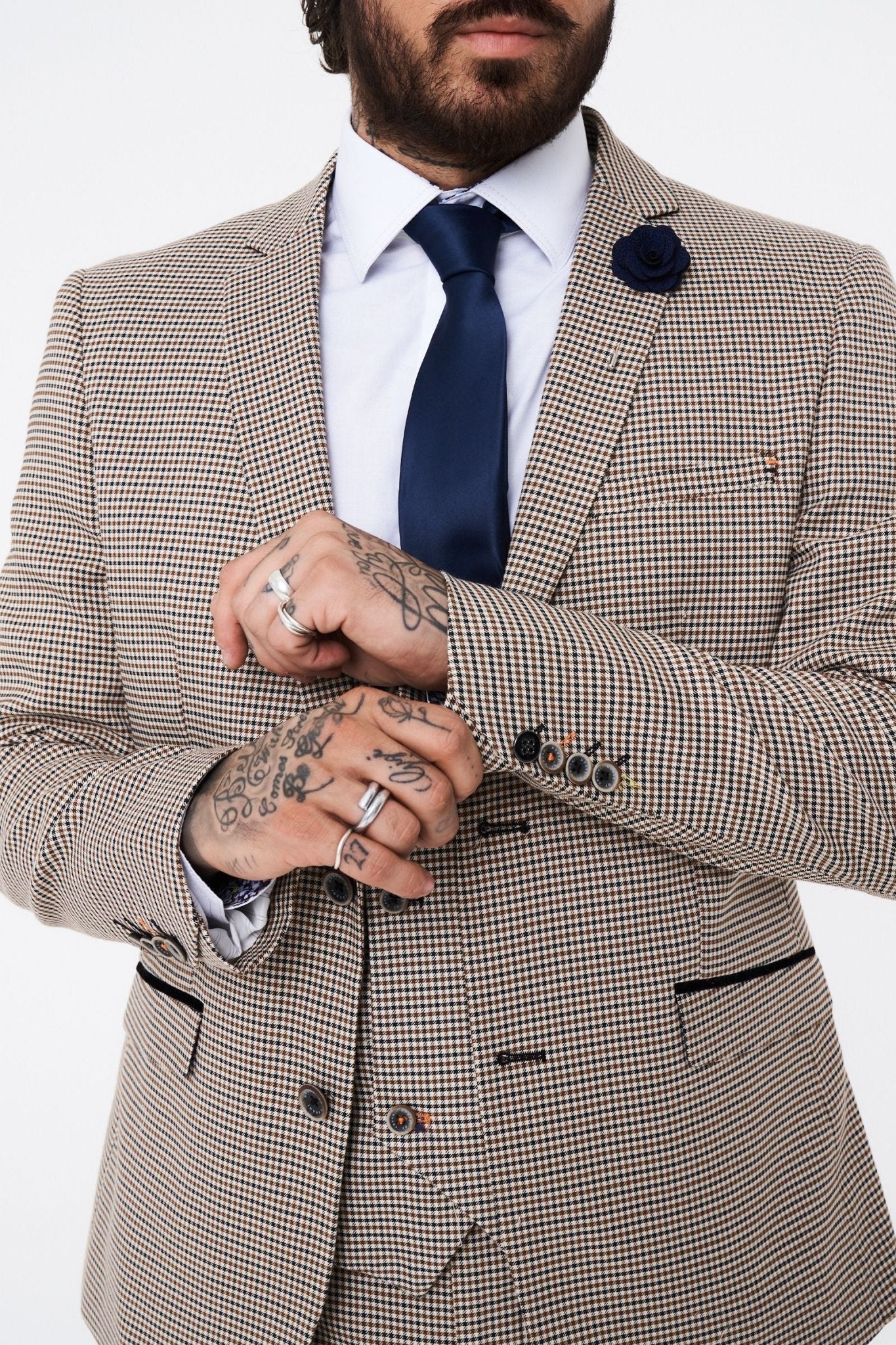 House of Cavani Elwood Houndstooth 3pcs suit - Image 5