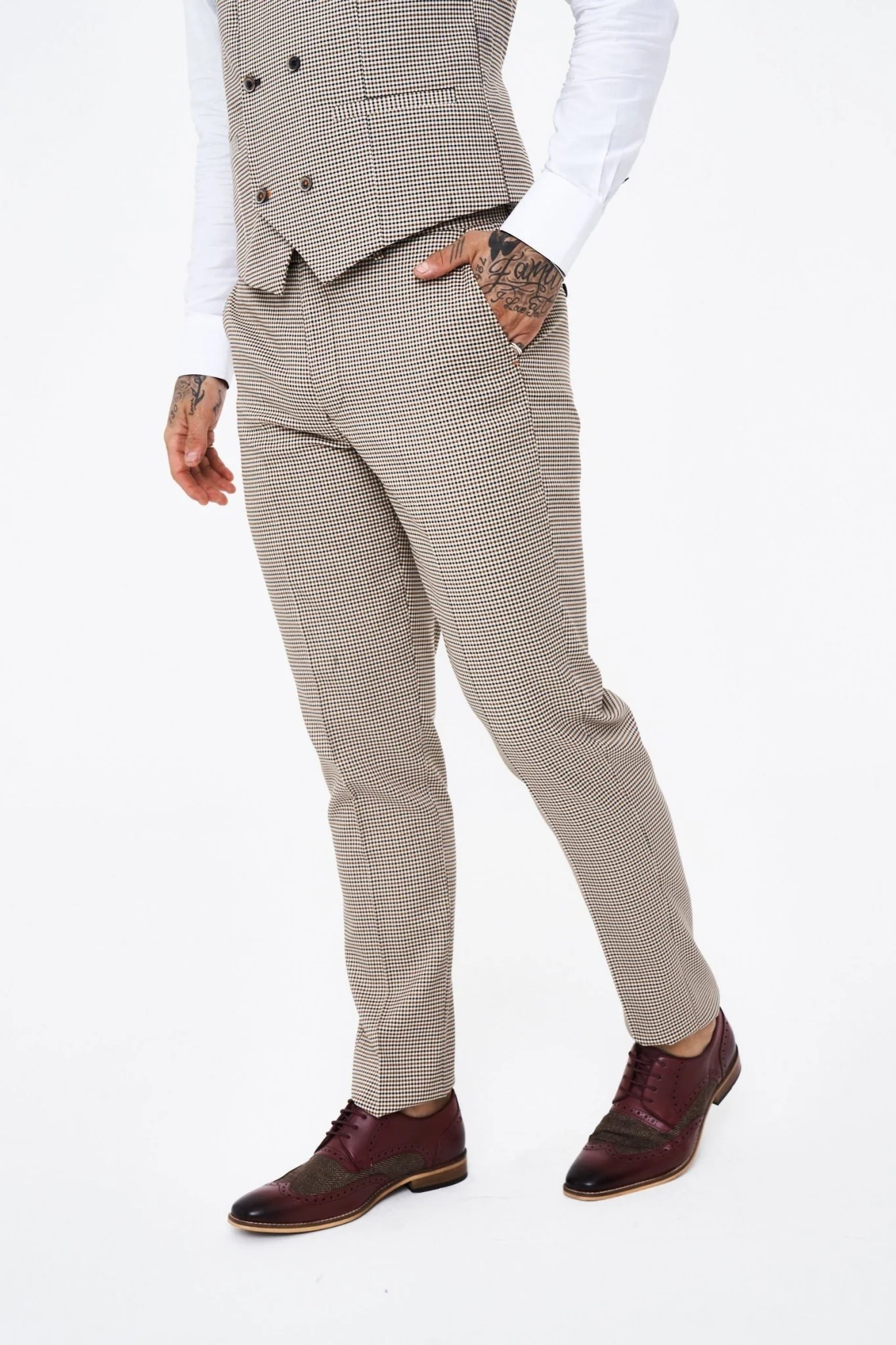 House of Cavani Elwood Houndstooth Skinny Trousers - Image 3