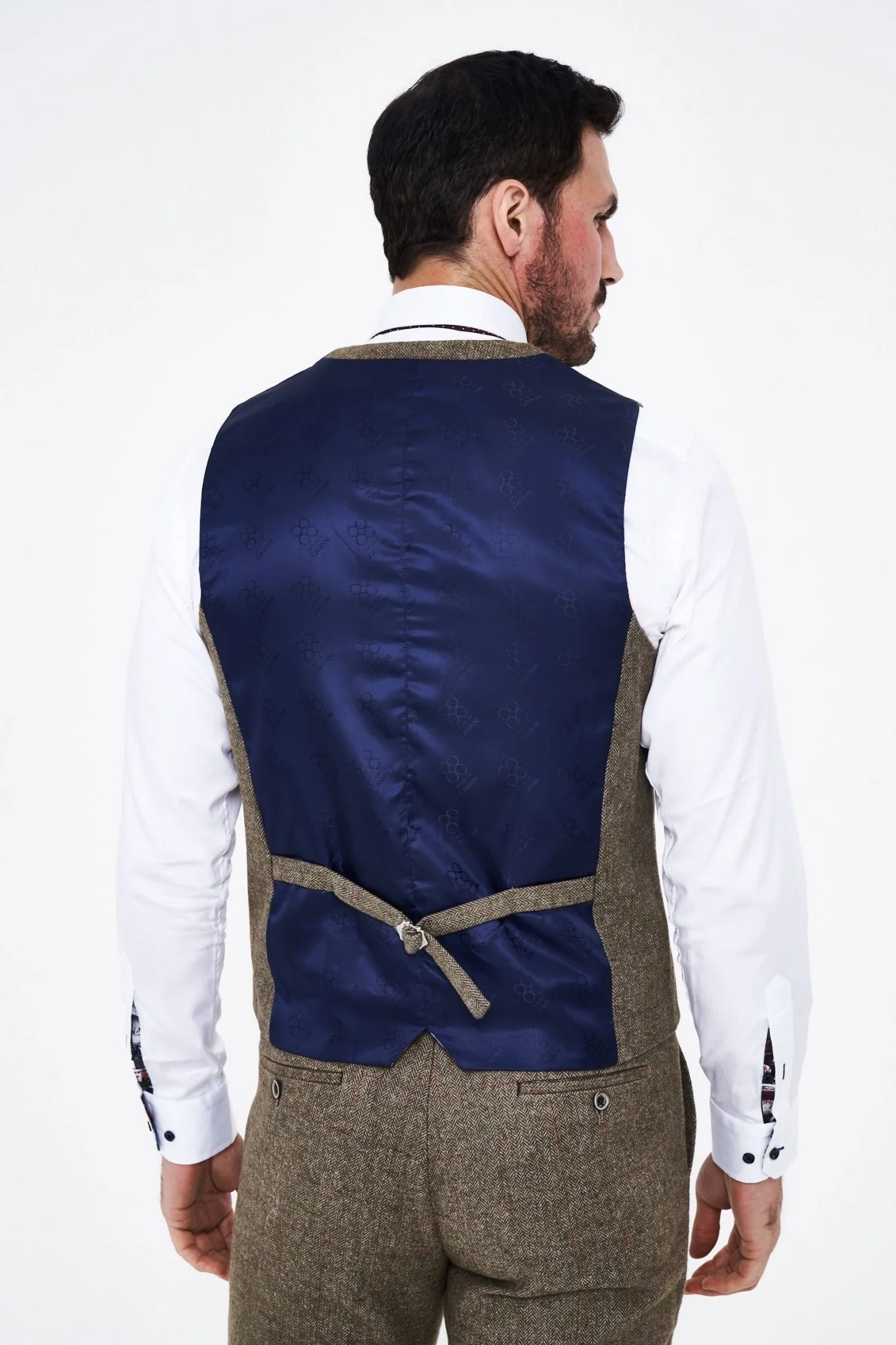 House of Cavani Gaston Sage Tweed Three Piece Suit - Image 8