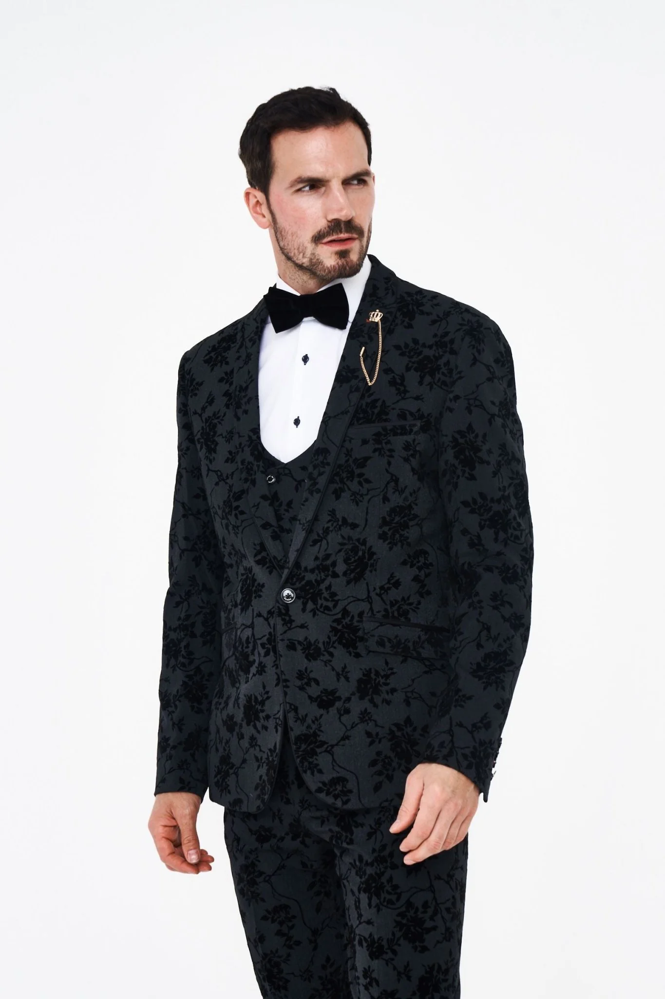 House of Cavani Georgi Floral Three Piece Suit - Image 6