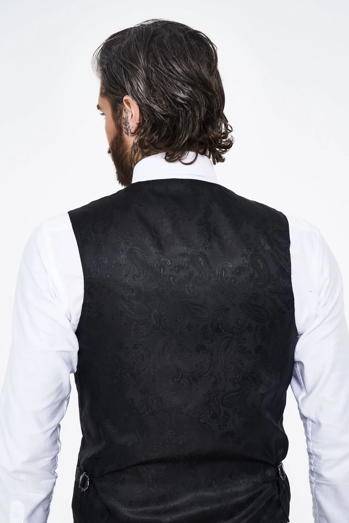 Kelvin - Black Single Breasted Waistcoat - Image 4