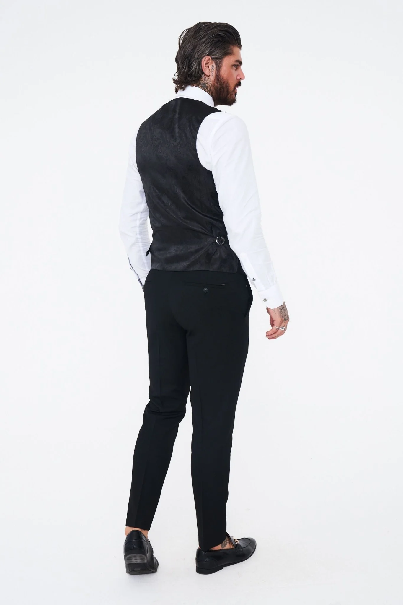 Kelvin - Black Single Breasted Waistcoat - Image 6