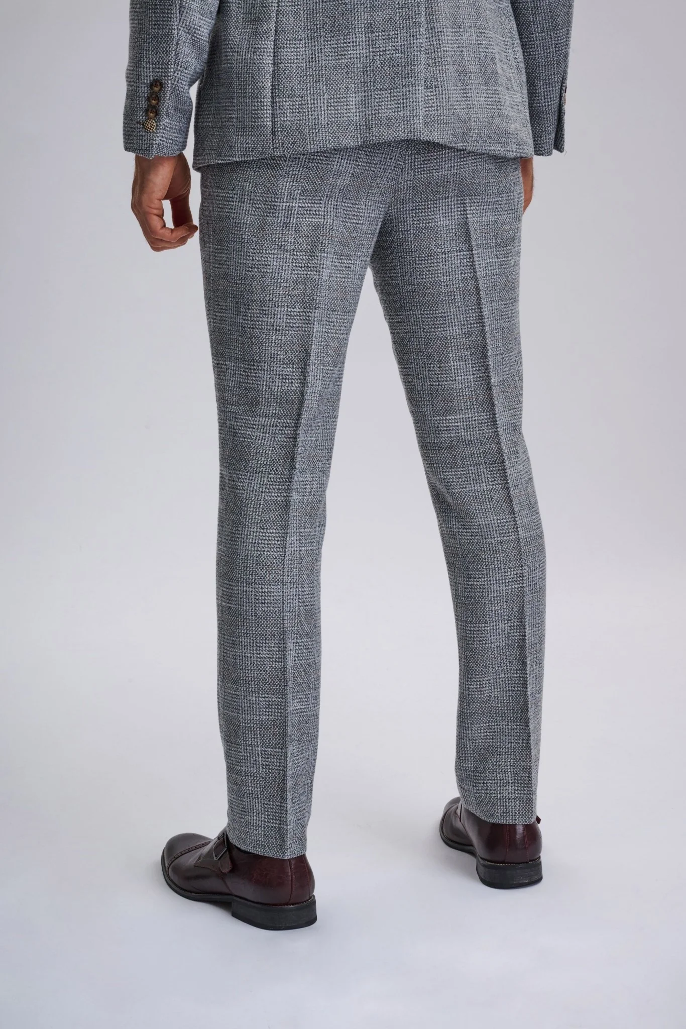 Kris - Silver Grey Tweed Three Piece Suit - Image 8