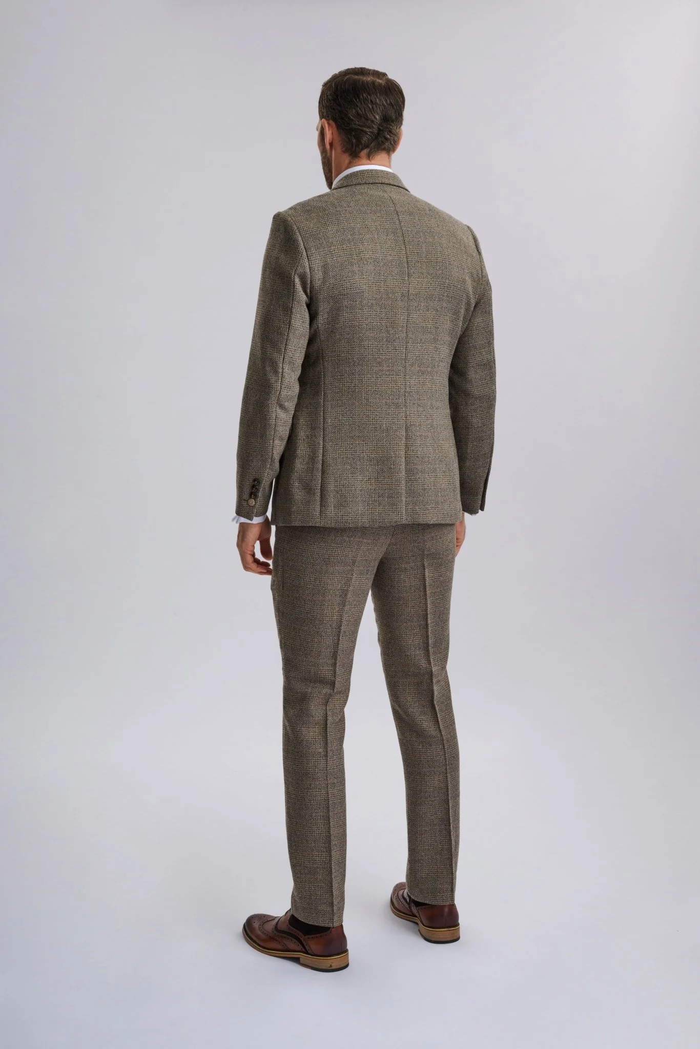 Kris - Tan Tweed Three Piece Suit - Image 12