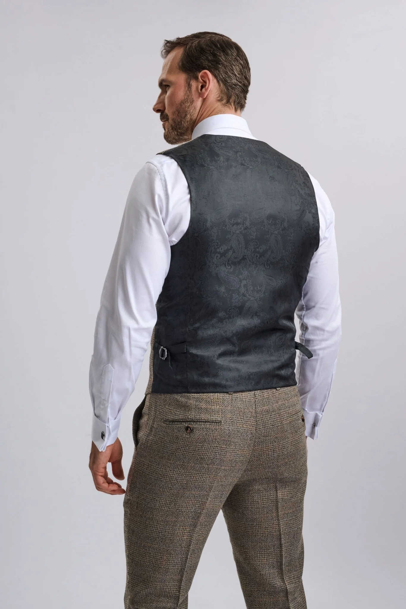 Kris - Tan Tweed Three Piece Suit - Image 3