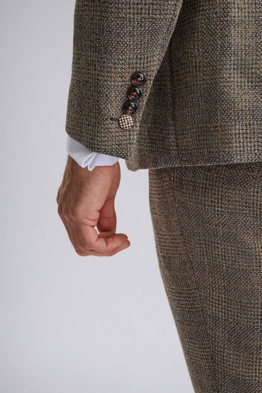 Kris - Tan Tweed Three Piece Suit - Image 6