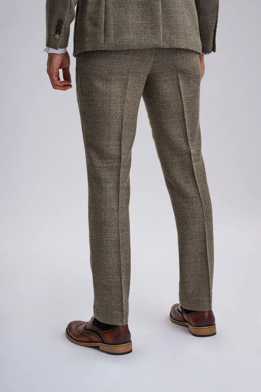 Kris - Tan Tweed Three Piece Suit - Image 8