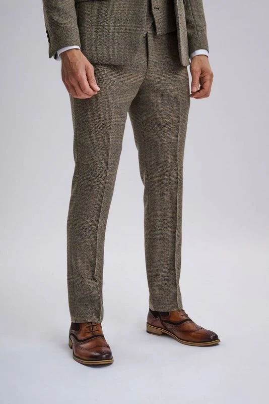Kris - Tan Tweed Three Piece Suit - Image 9