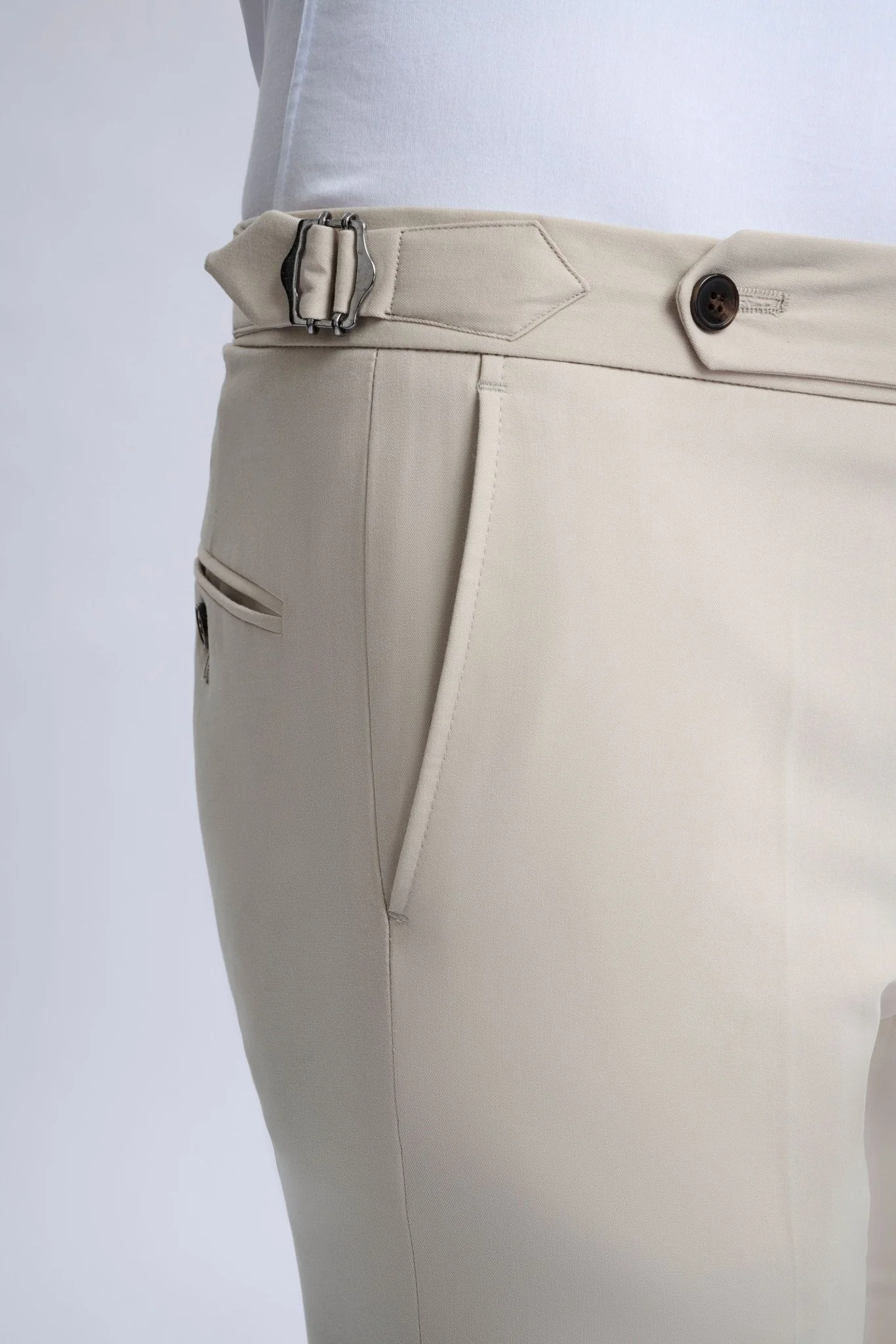 Leandro Fixed Double-Breasted Suit with Stone Trousers - Image 9