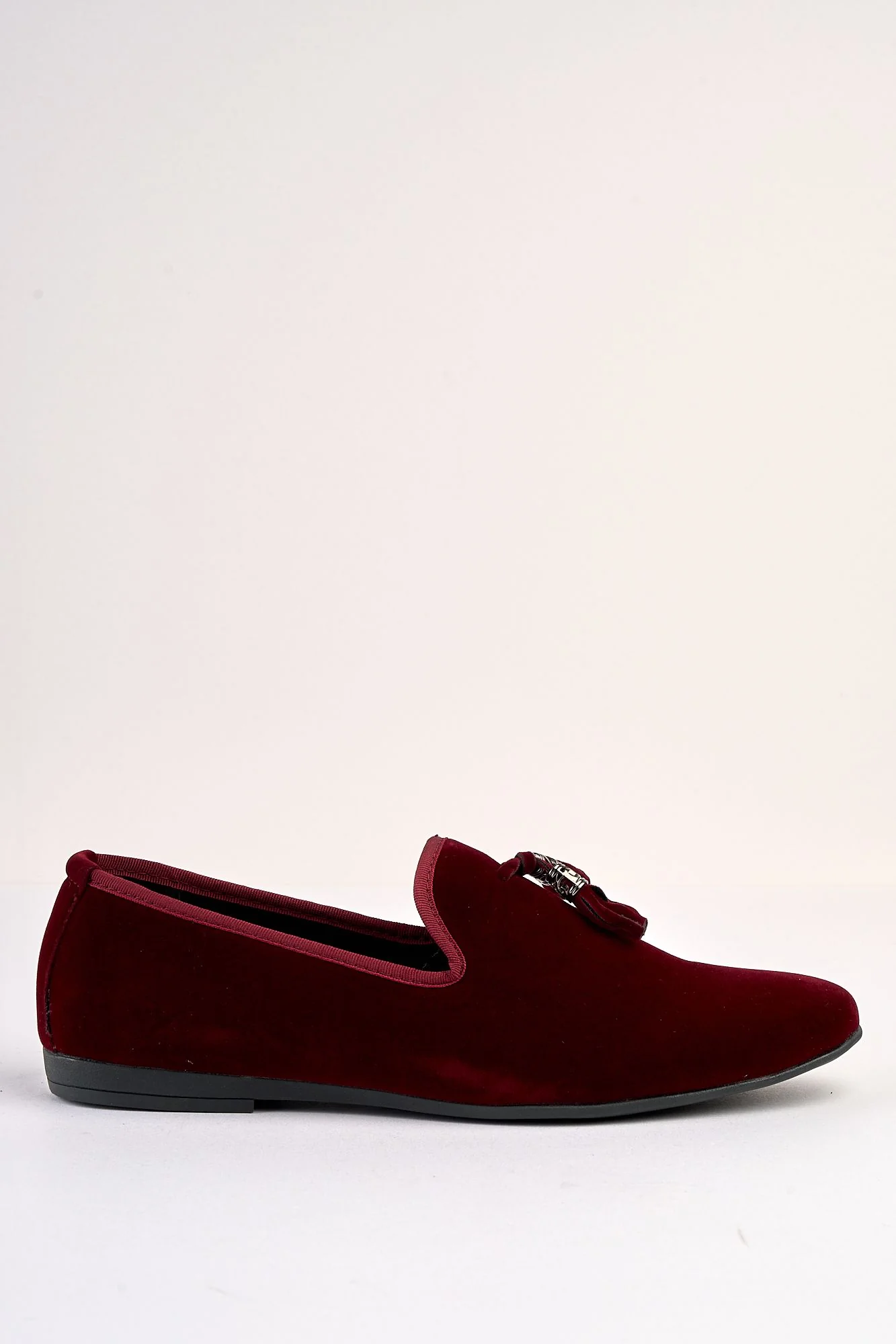 Volterra Velvet Tassel Wine Loafer - Image 2