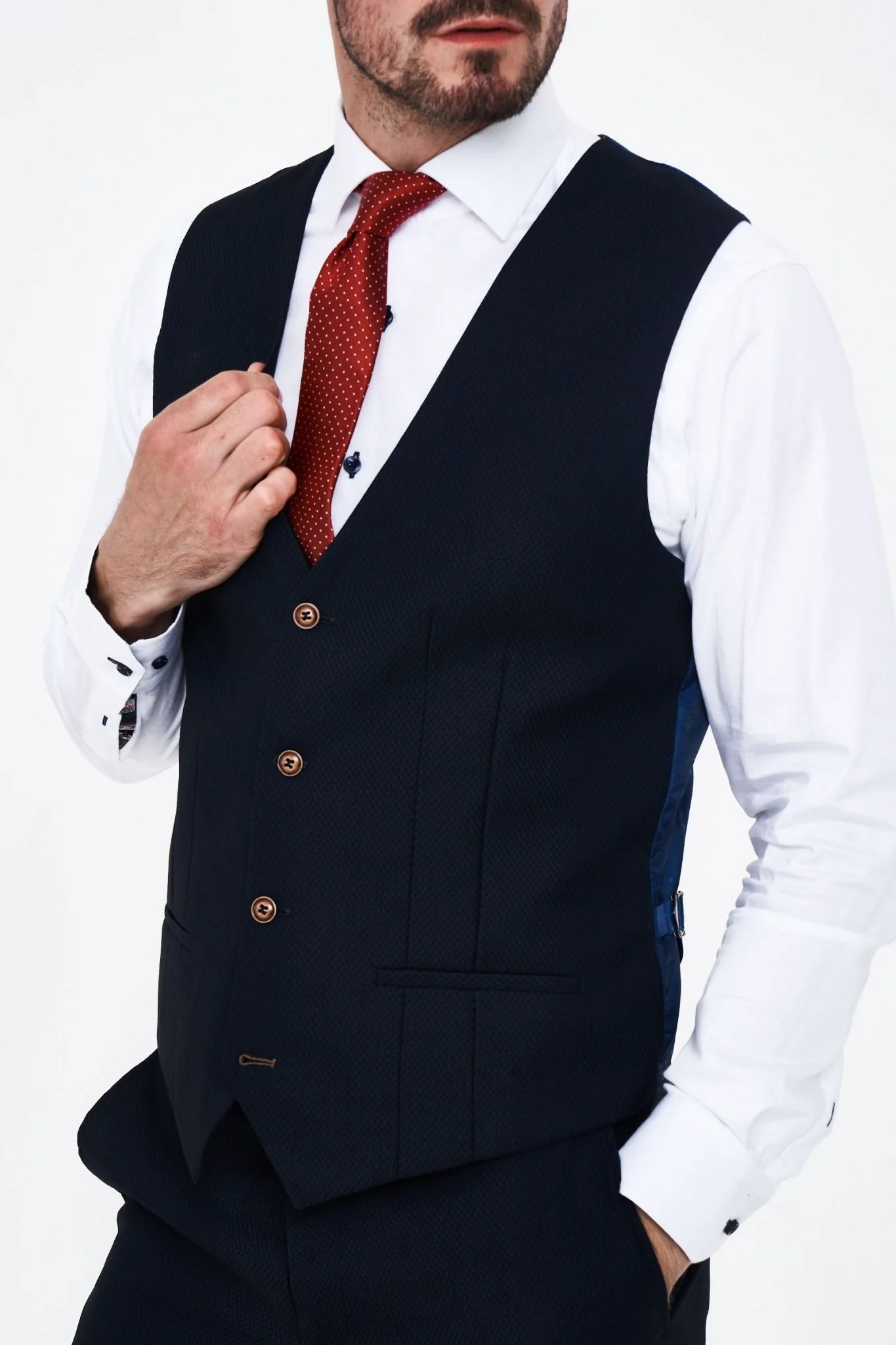 Marc Darcy Max Navy Three Piece Suit - Image 7
