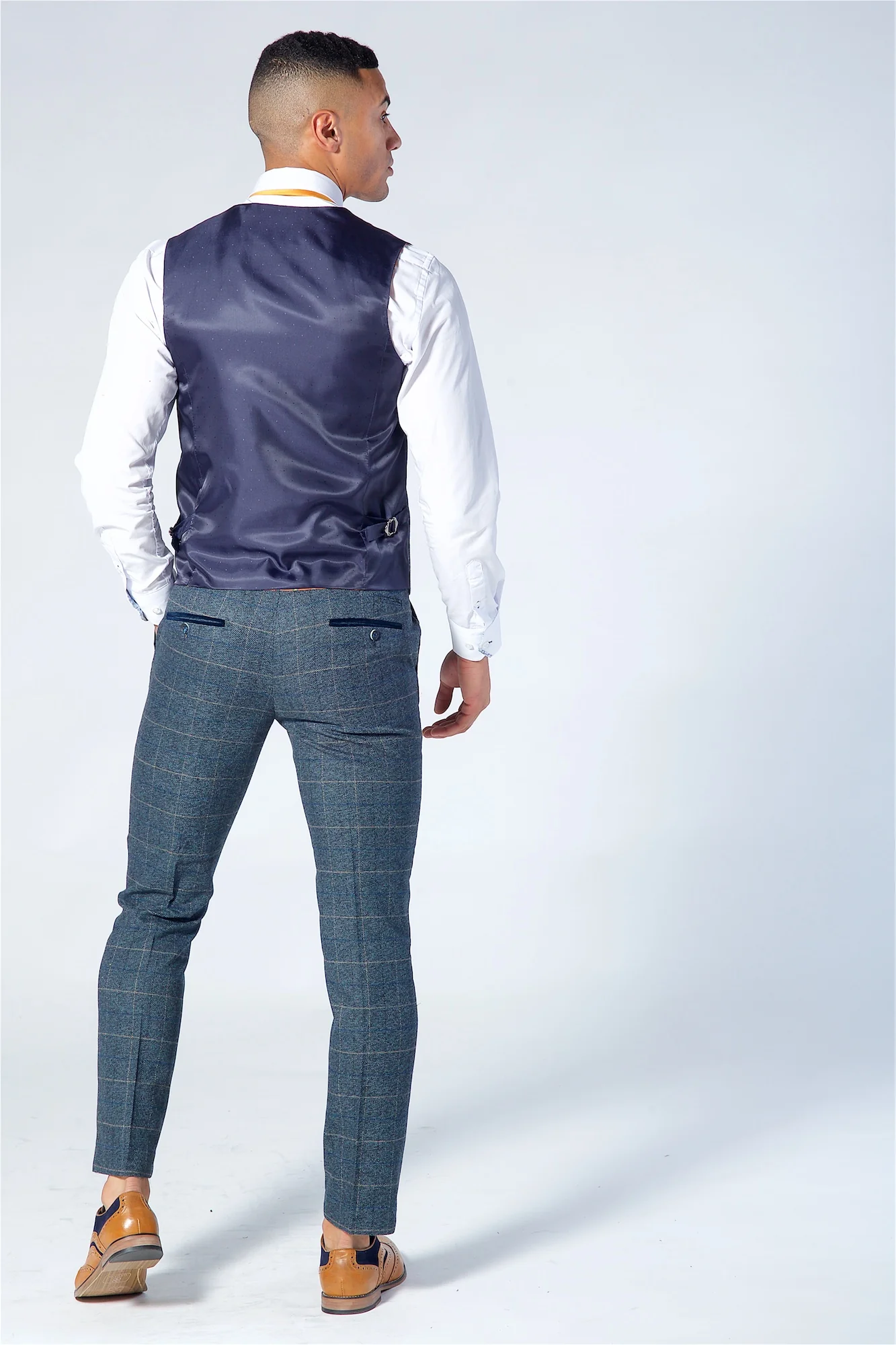 Marc Darcy Scott Blue Waistcoat - Image 4