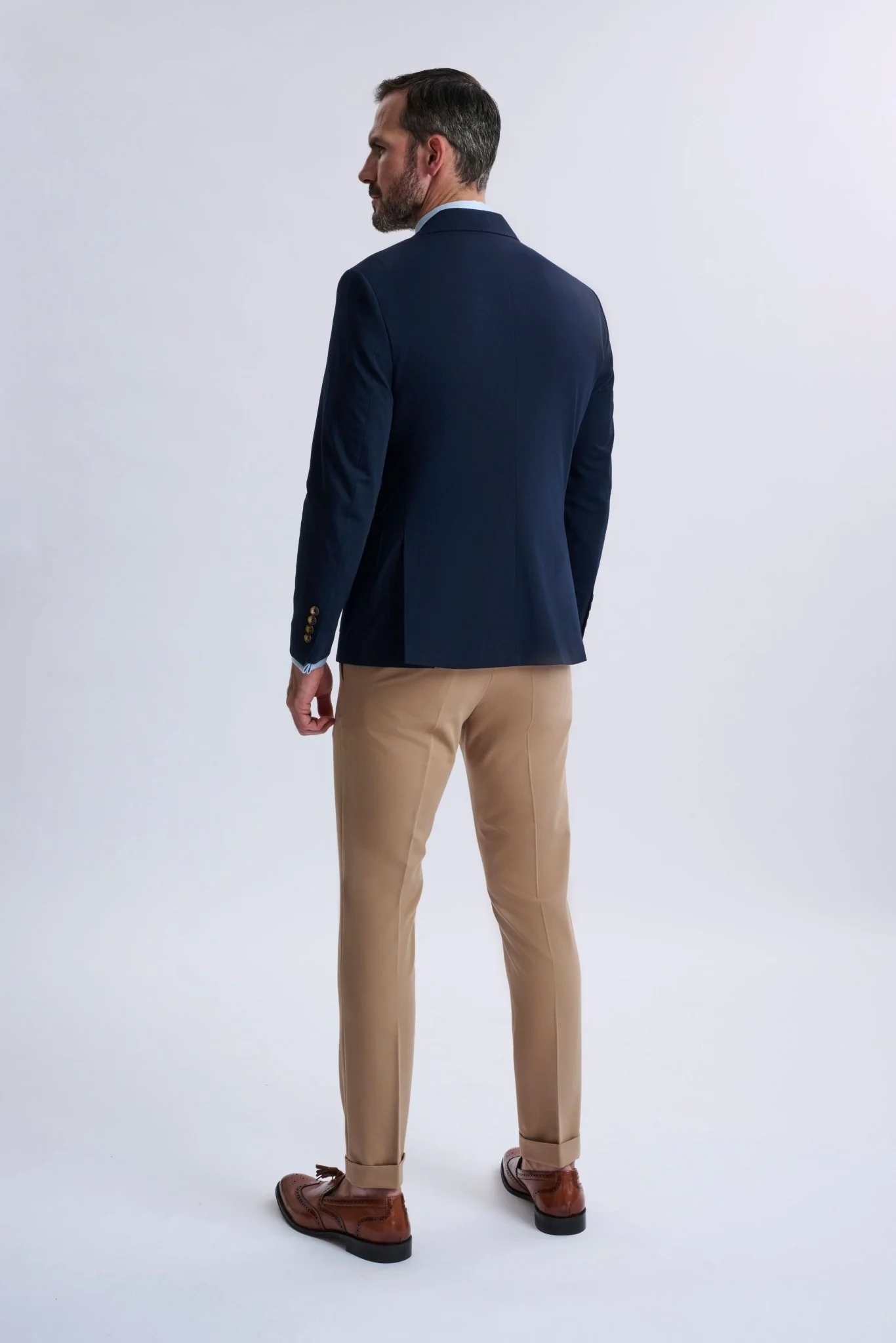 Marcello Single-Breasted Blazer with Camel Trousers - Image 2