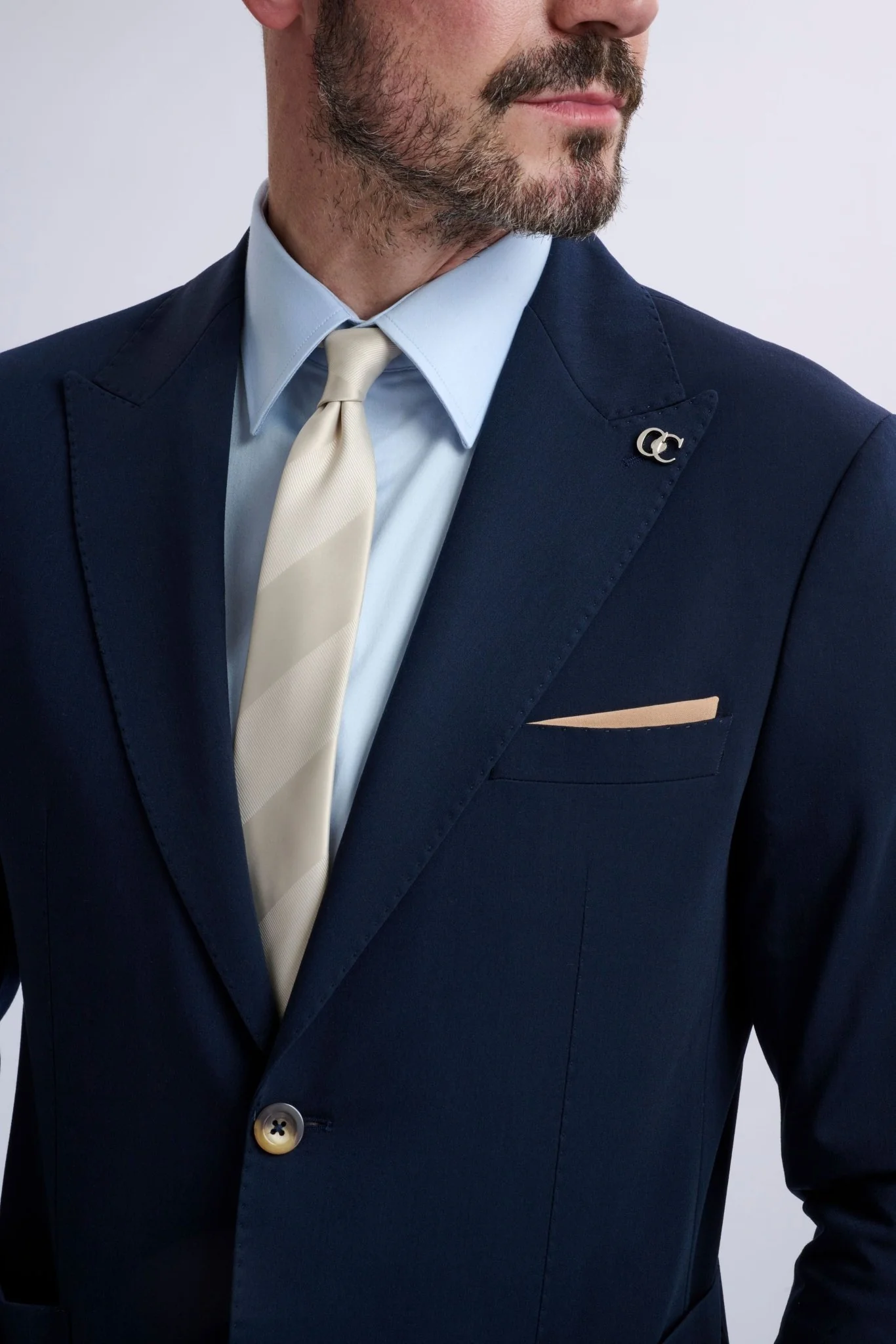 Marcello Single-Breasted Blazer with Camel Trousers - Image 4