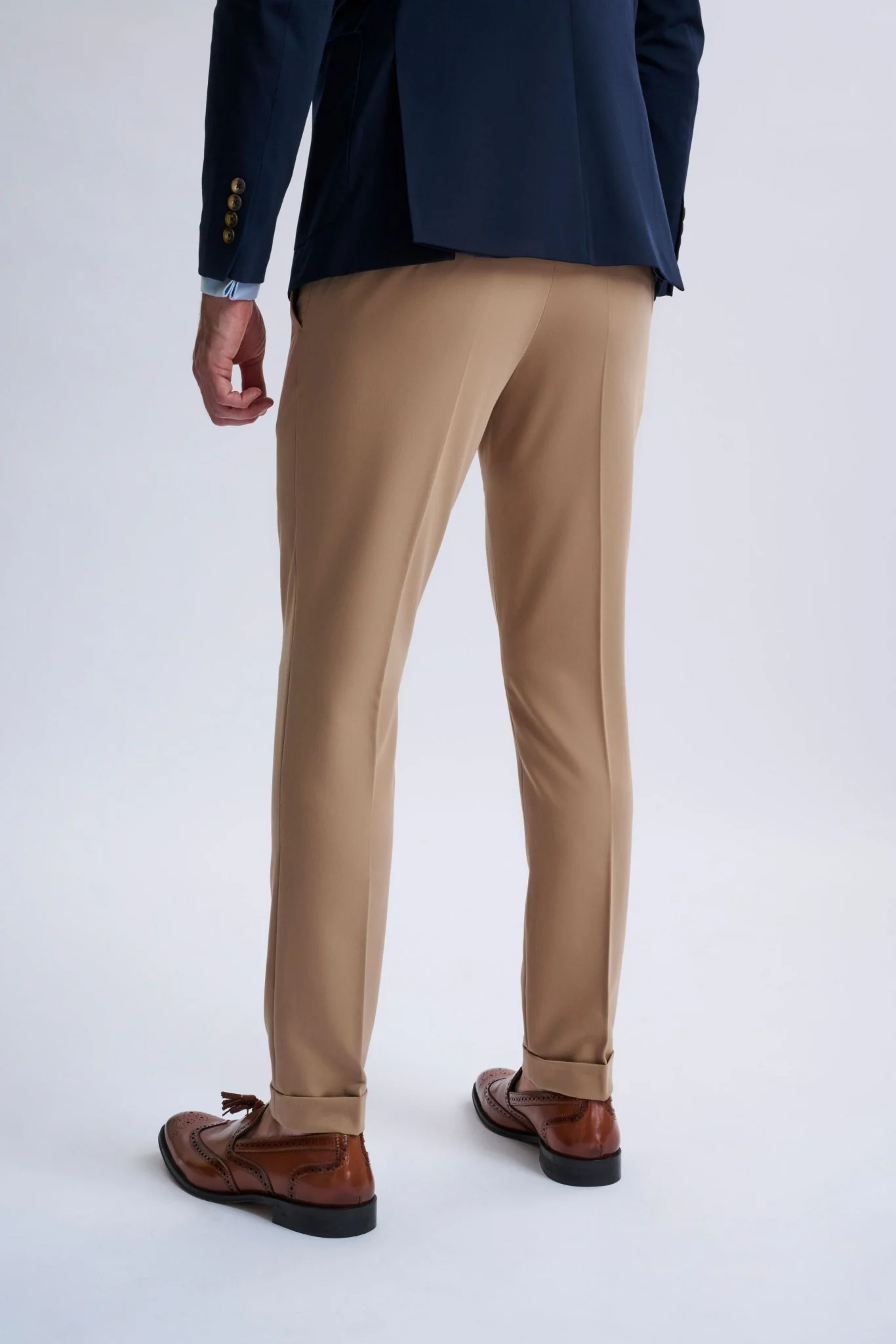 Marcello Single-Breasted Blazer with Camel Trousers - Image 7