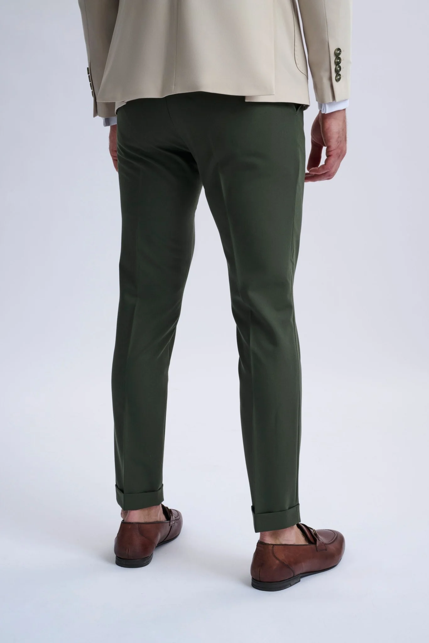 Marcello Single-Breasted Blazer with Khaki Trousers - Image 5