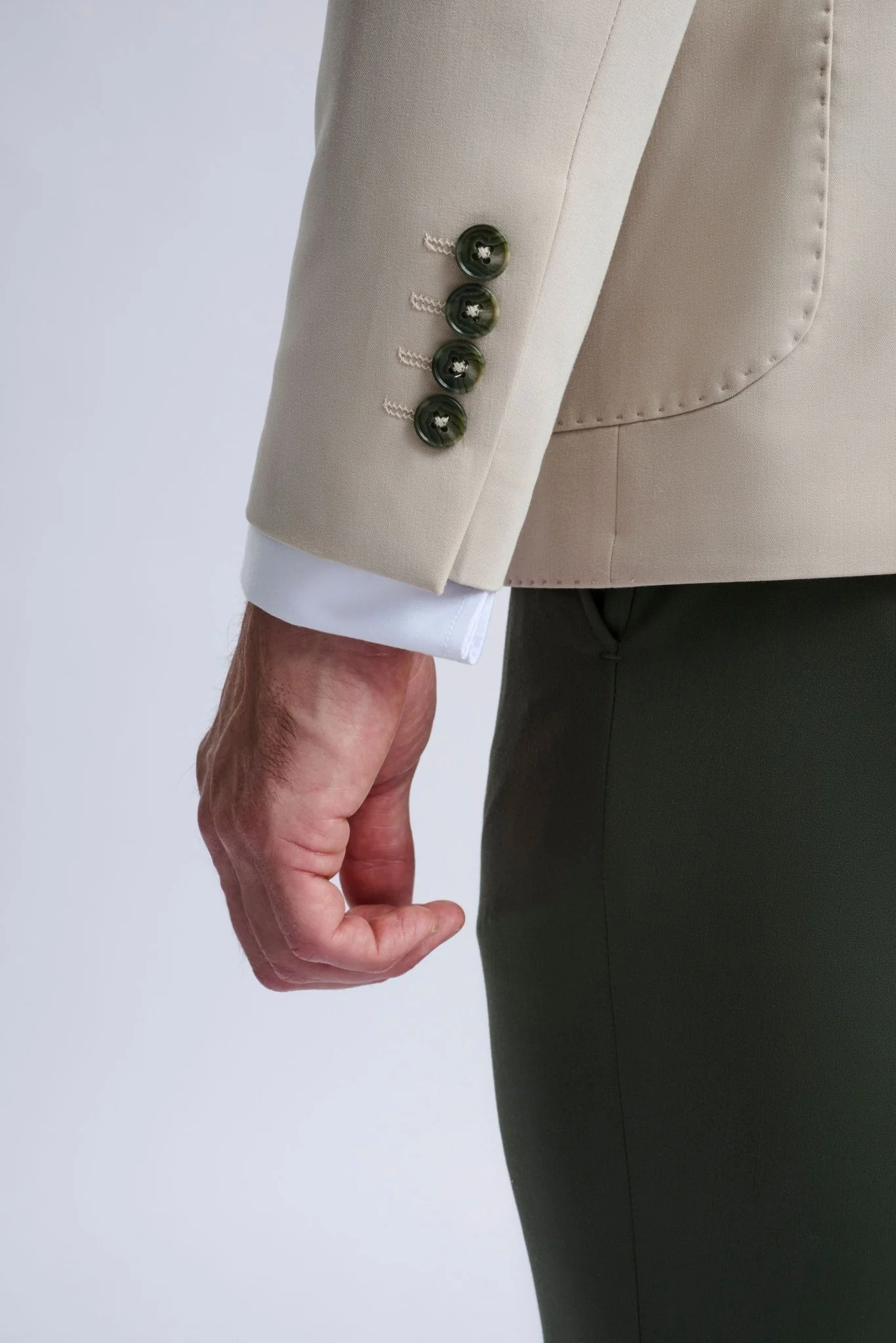 Marcello Single-Breasted Blazer with Khaki Trousers - Image 8