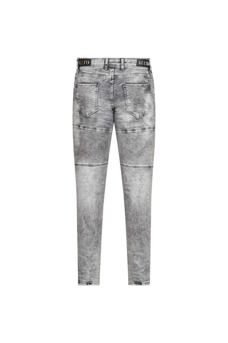 Mario Morato Grey Washed Distressed Skinny Jeans - Image 2