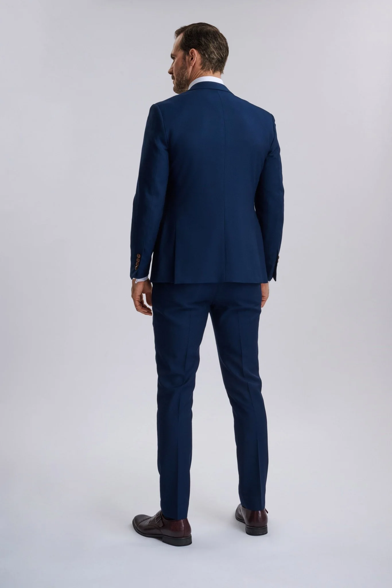 Mayfair Blue Textured Three Piece Suit - Image 10