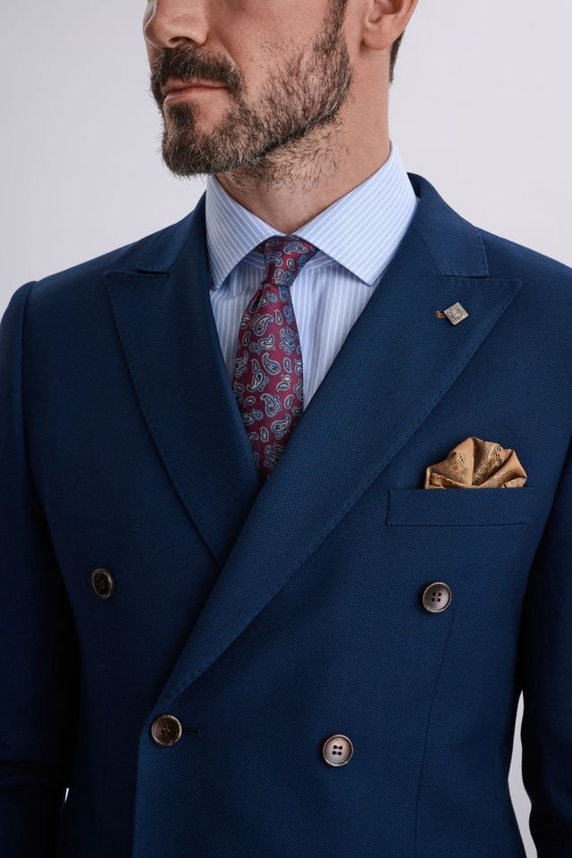 Mayfair Navy Double-Breasted Two Piece Suit - Image 3