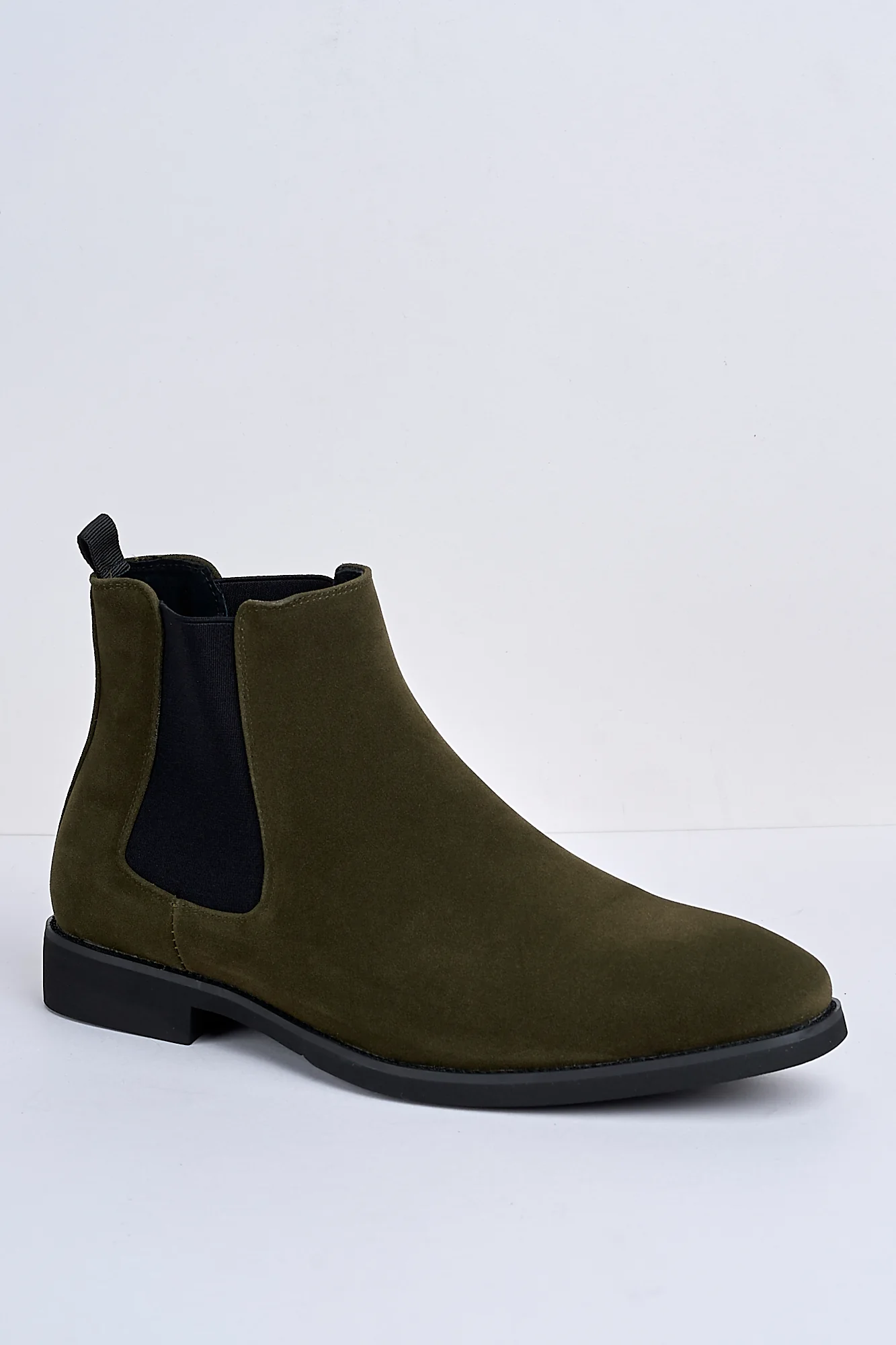 Montieri Suede Chelsea Boot – Olive Green - Image 3