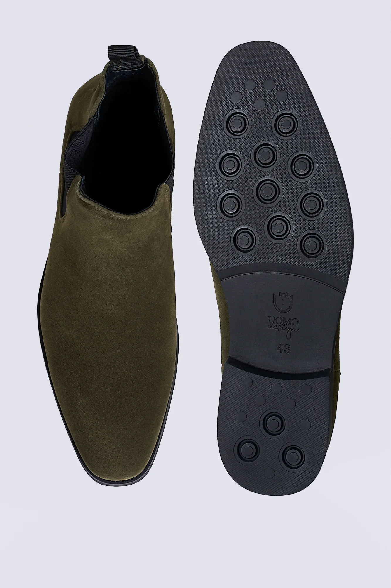 Montieri Suede Chelsea Boot – Olive Green - Image 5