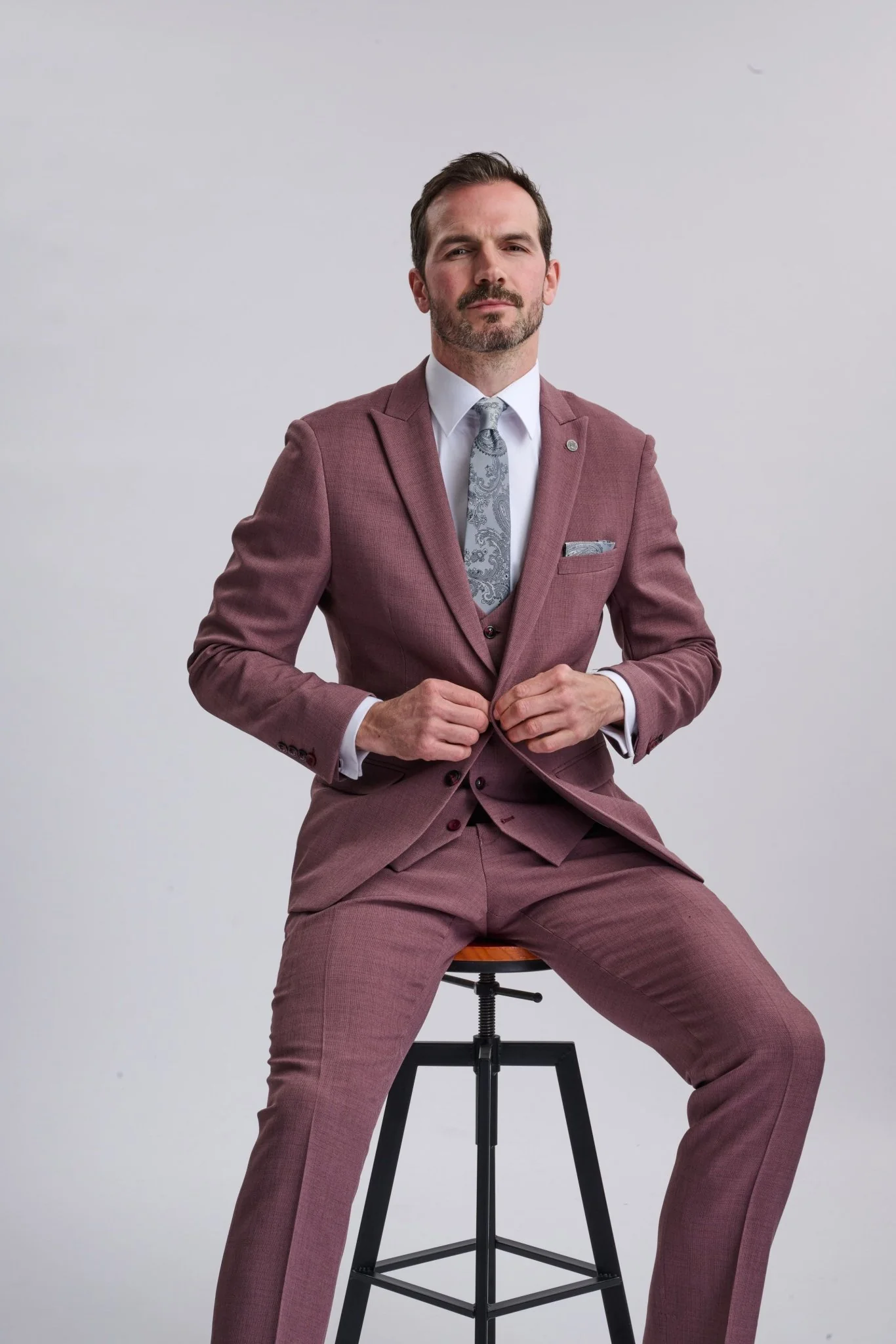 Monty - Mauve Three Piece Suit - Image 9