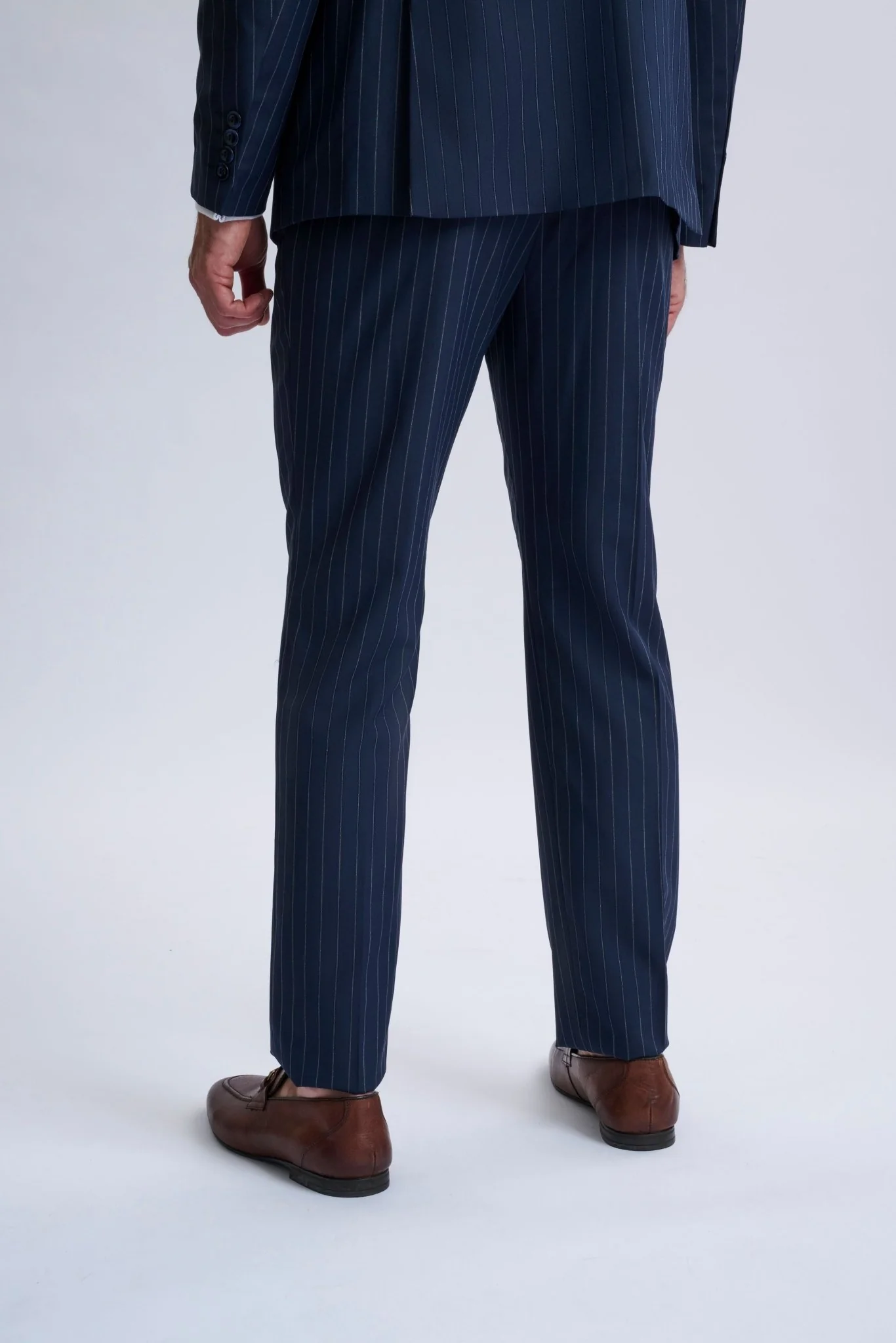 Amedeo 3-Piece Navy Pinstripe Suit - Image 6
