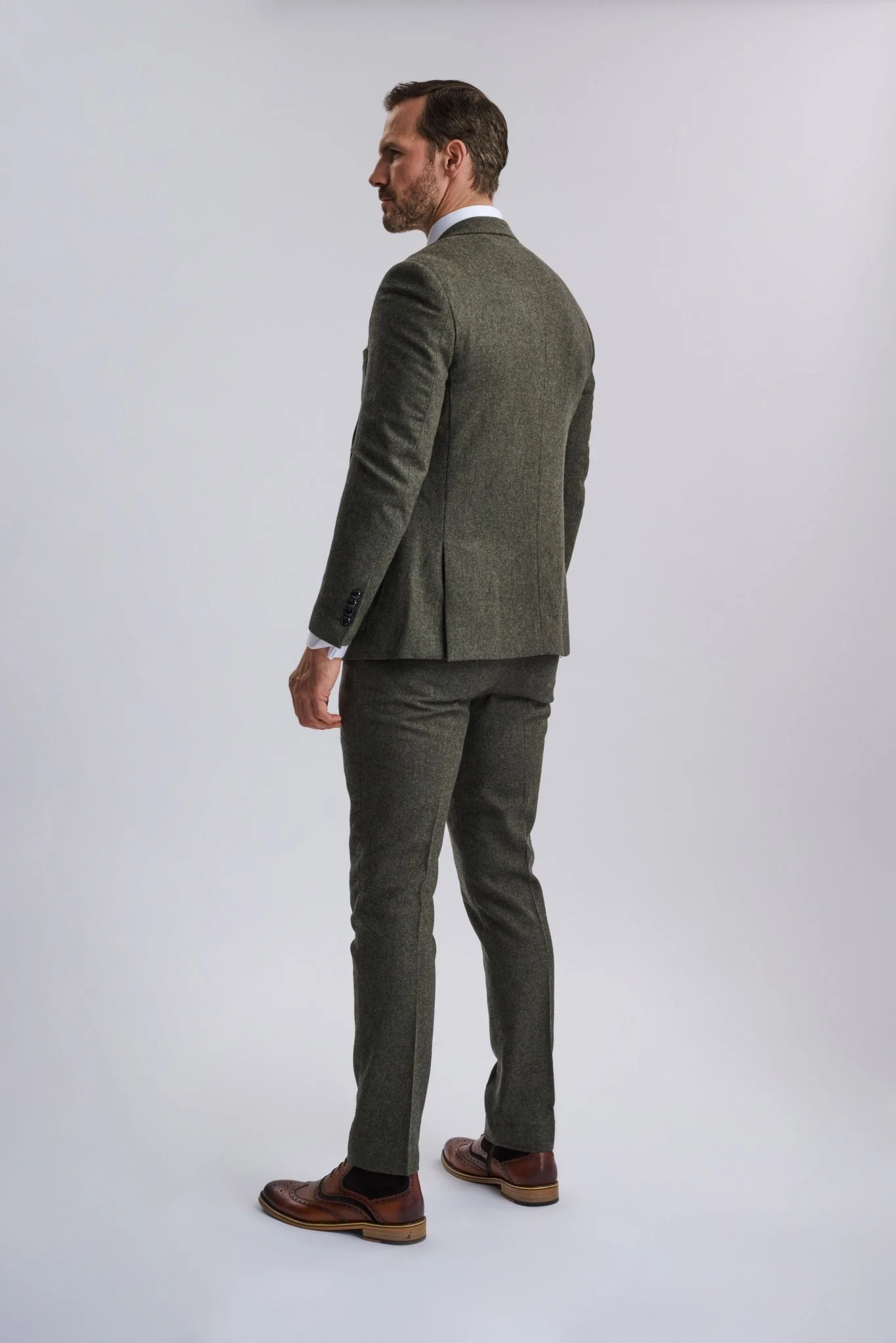 Oscar Green Tweed Three Piece Suit - Image 12