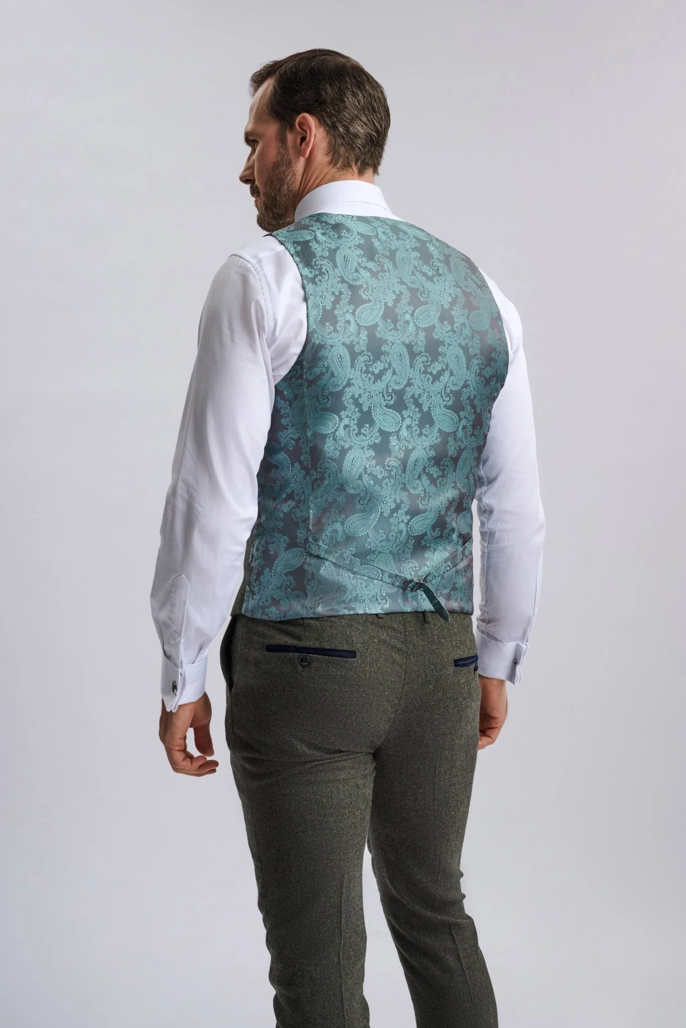 Oscar Green Tweed Three Piece Suit - Image 3