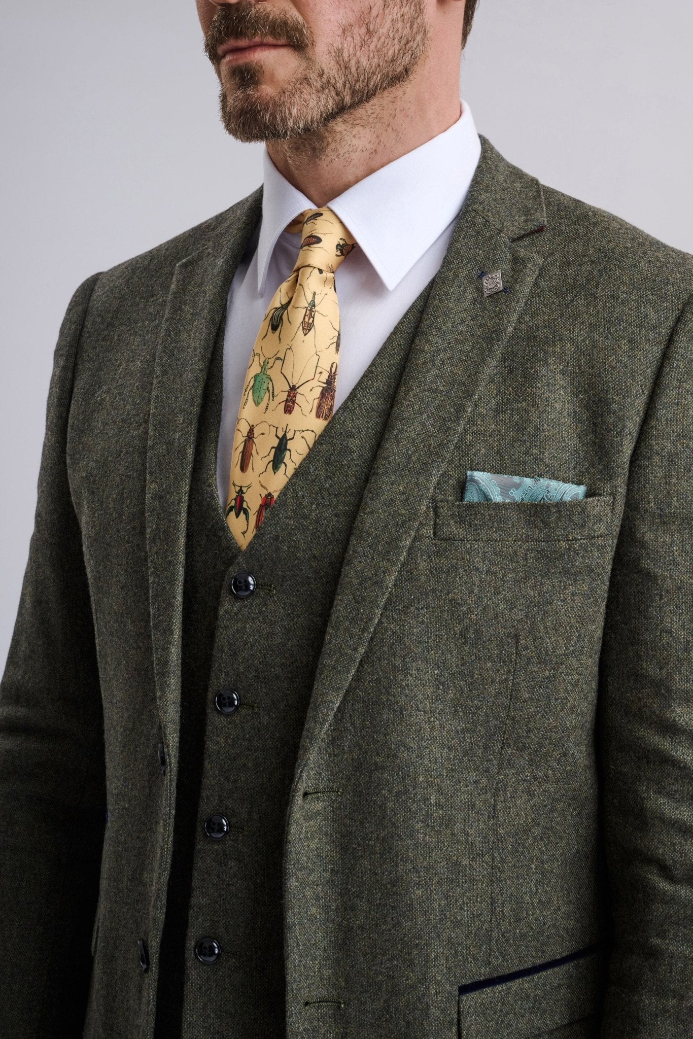 Oscar Green Tweed Three Piece Suit - Image 4