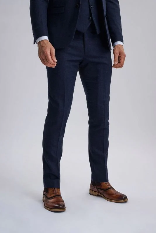 Oscar Navy Tweed Three Piece Suit - Image 7