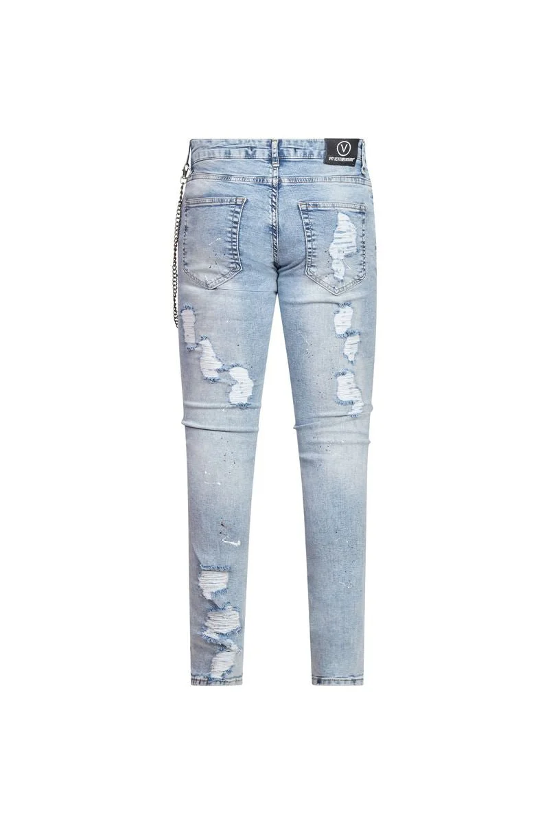 Ovy Ice Chain Distressed Stretch Denim - Image 2