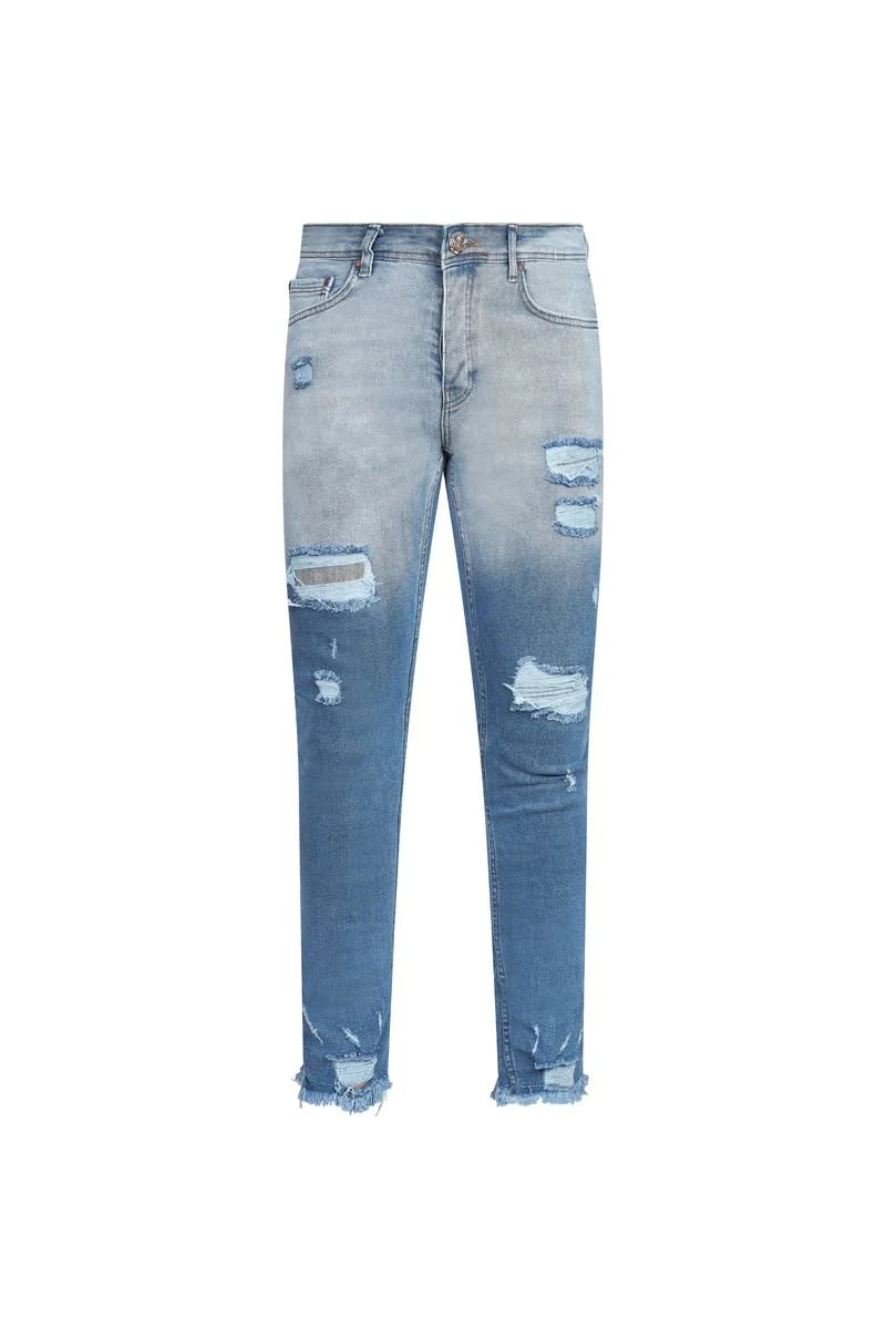 OVY Ombre Distressed Skinny Jeans – Light Blue