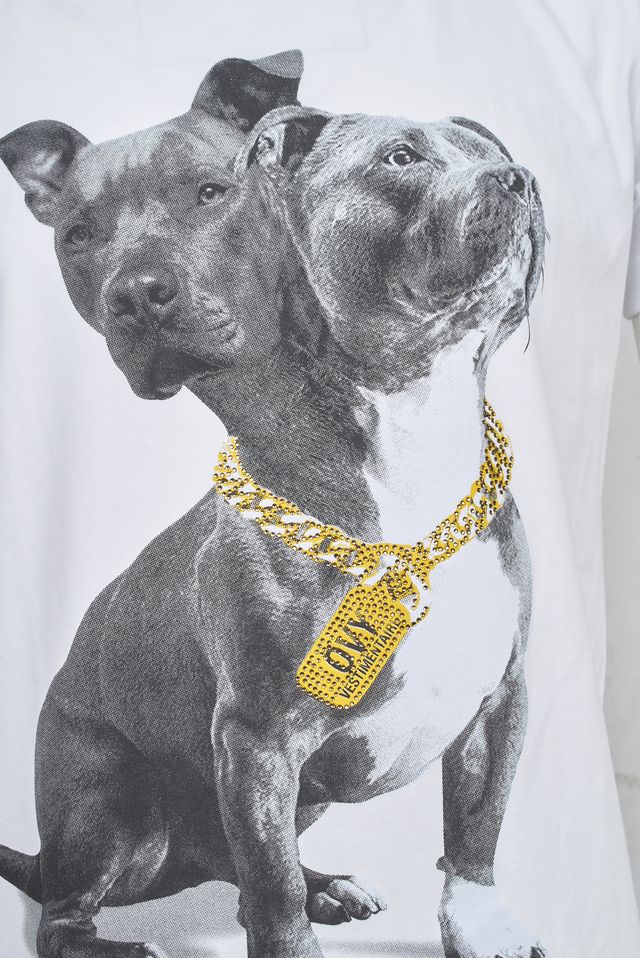 OVY Vestimentaire Double Dog Graphic White Tee - Image 3