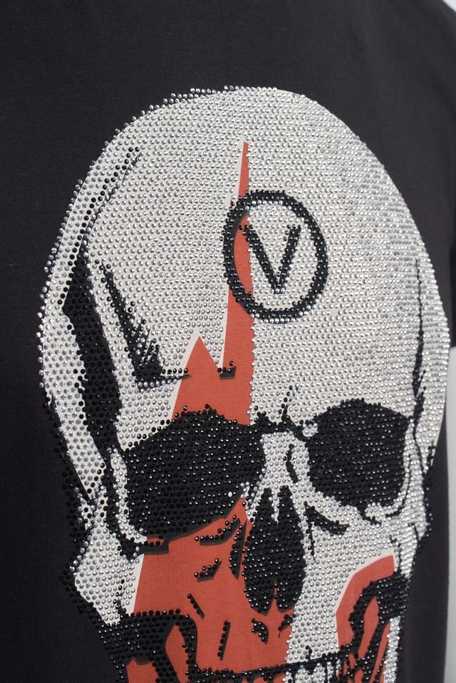 Ovy Vestimentaire Skull & Bones Black Tee - Image 3