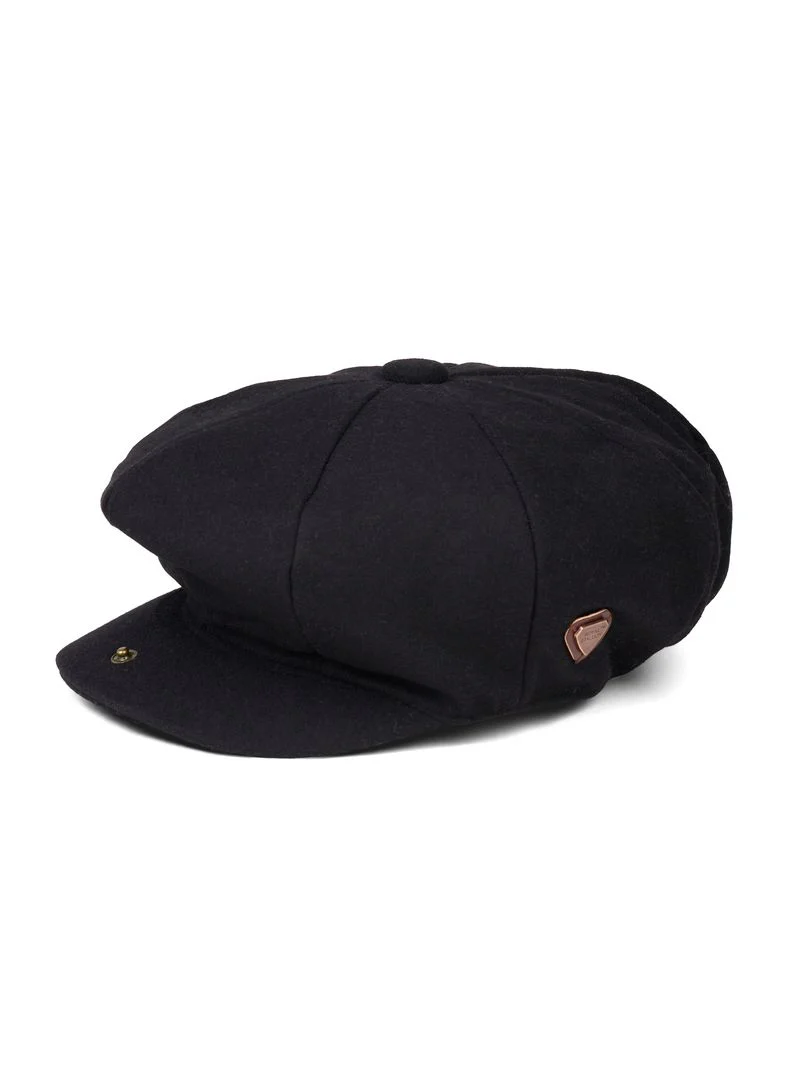 Paolo Black Felt Flat Cap - Image 3
