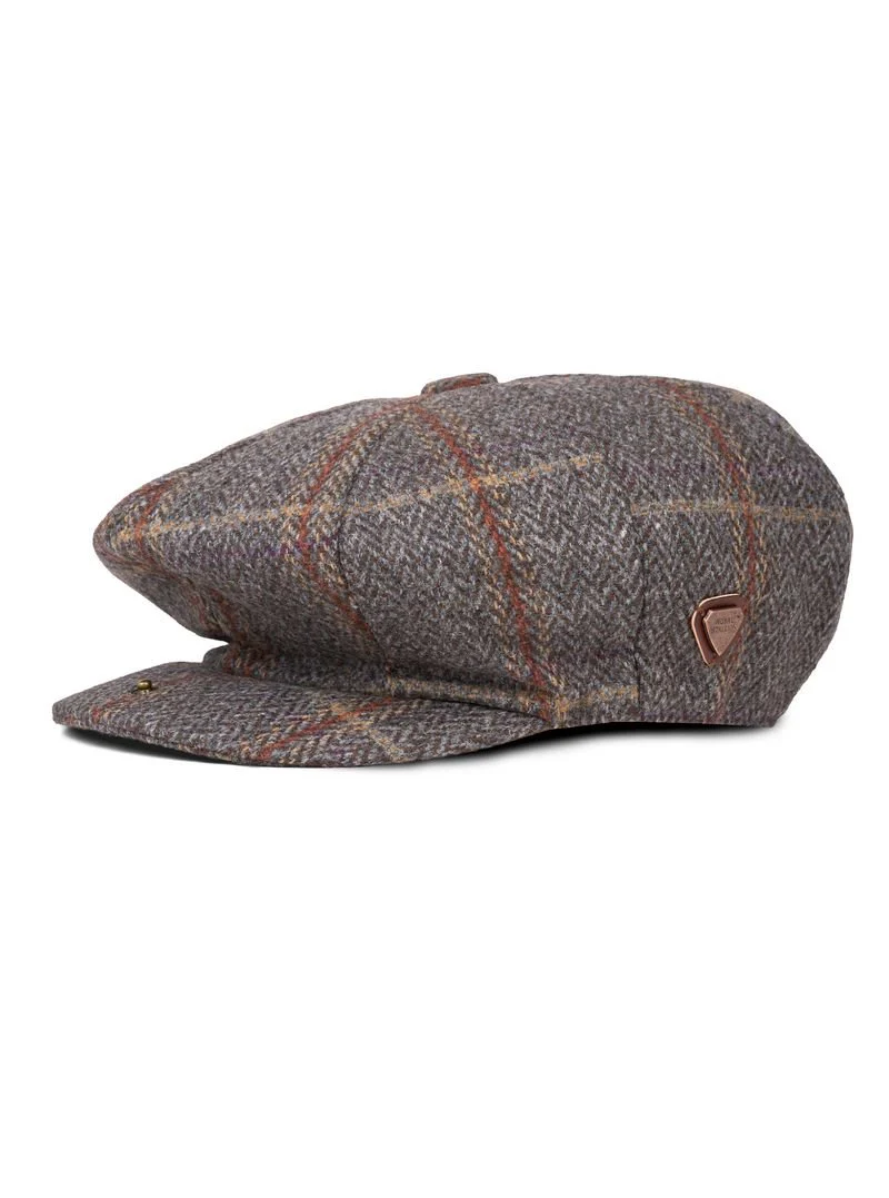 Paolo Brown Check Flat Cap - Image 3
