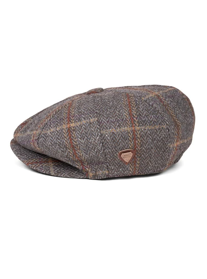 Paolo Brown Check Flat Cap - Image 4