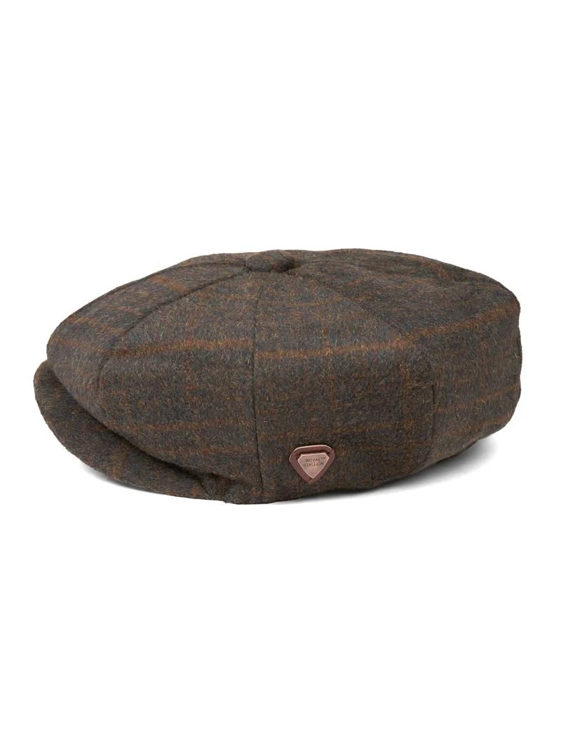 Paolo Brown Tweed Flat Cap - Image 3