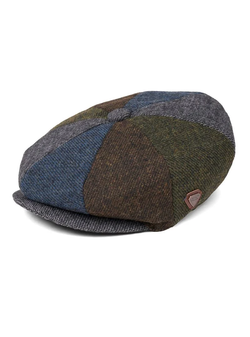 Paolo Patchwork Tweed Flat Cap - Image 2