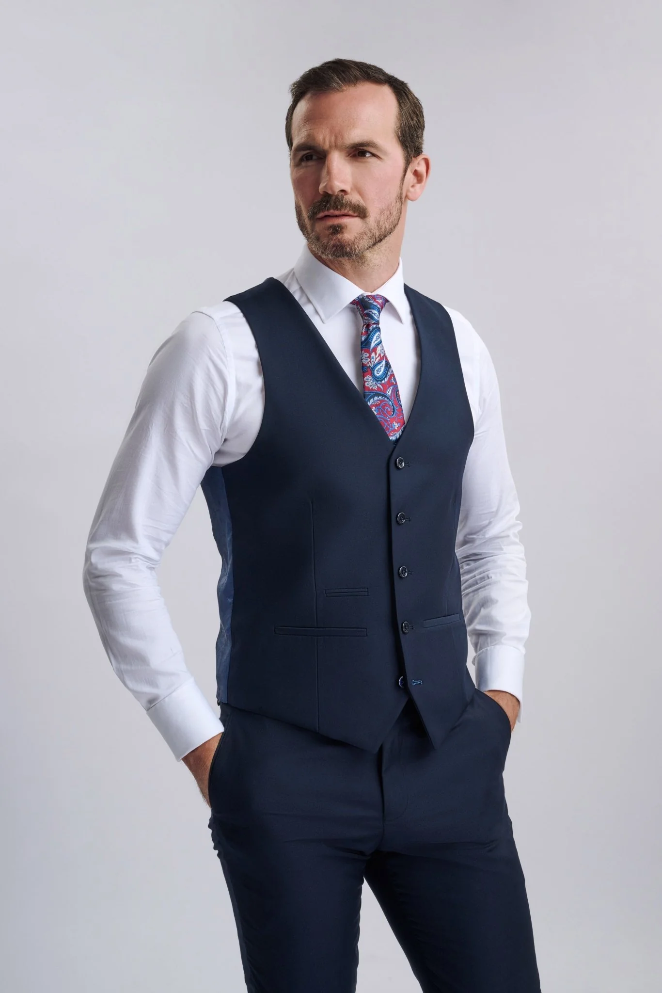 Parker Navy Three Piece Suit - Image 2