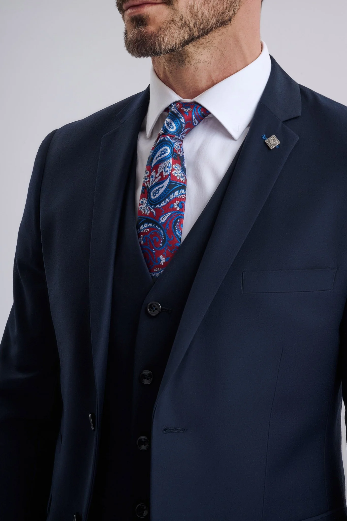 Parker Navy Three Piece Suit - Image 5