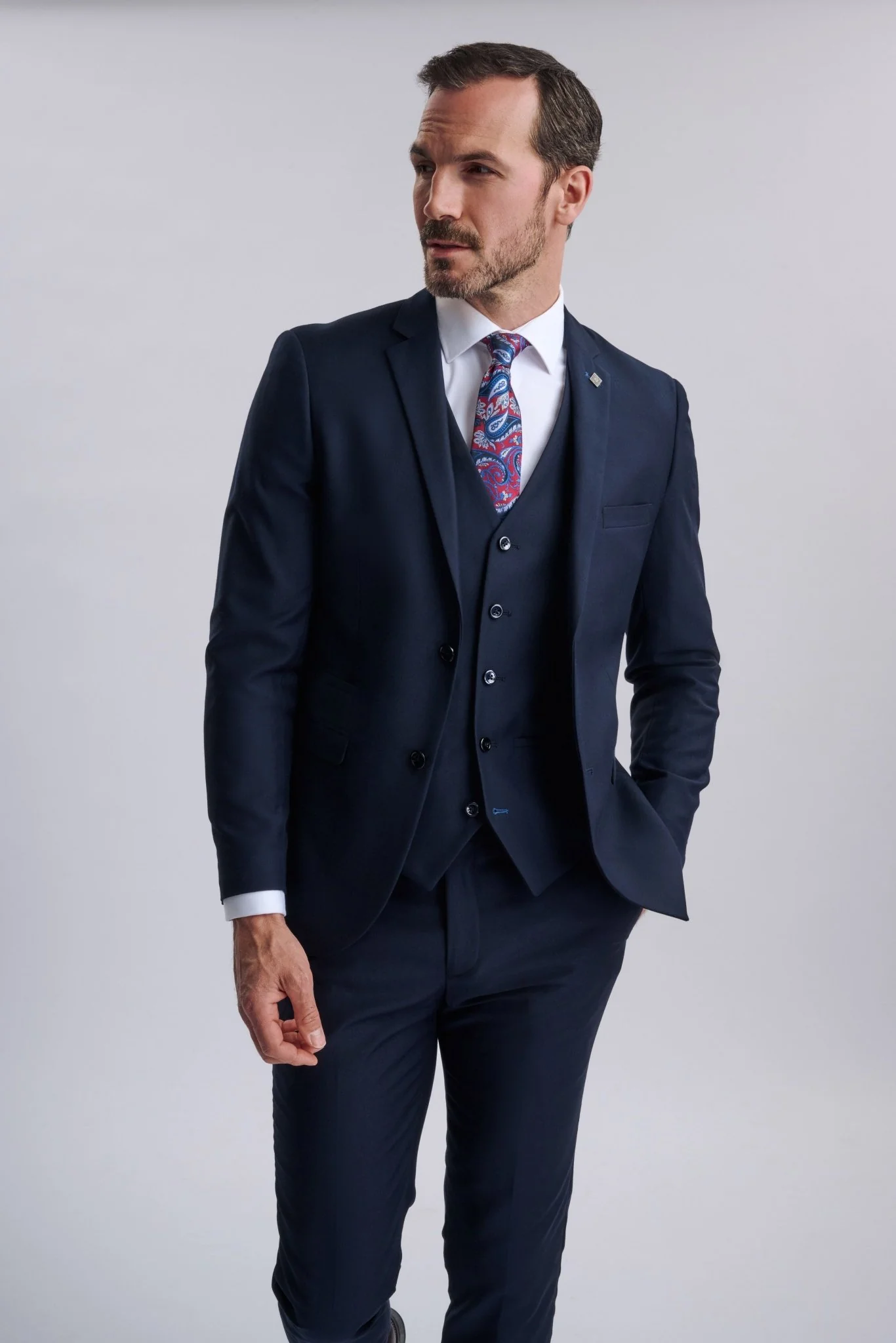 Parker Navy Three Piece Suit - Image 9