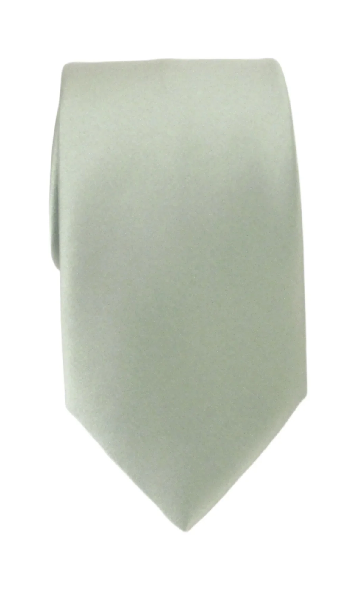 Olive Green Satin Wedding Tie - Image 2