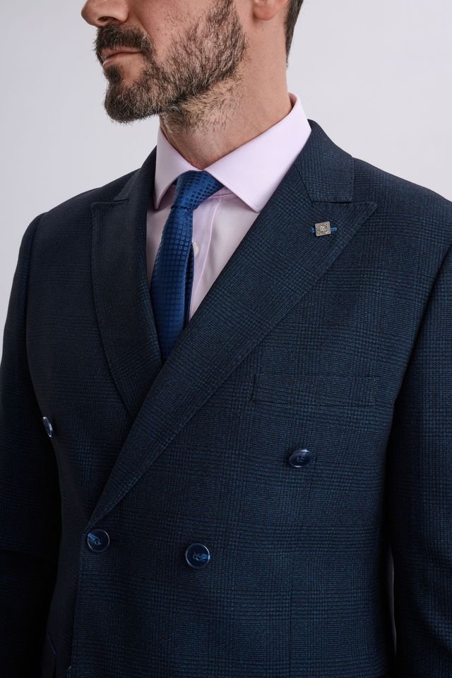 Regent Navy Double-Breasted Two Piece Suit - Image 3