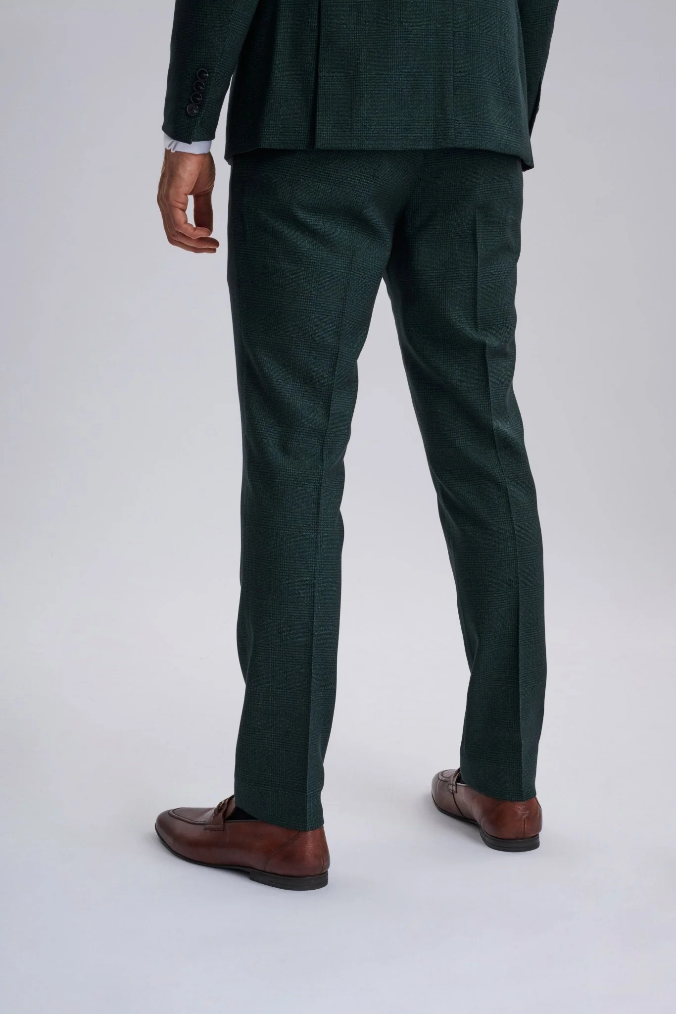Regent Olive Check Three Piece Suit - Image 6